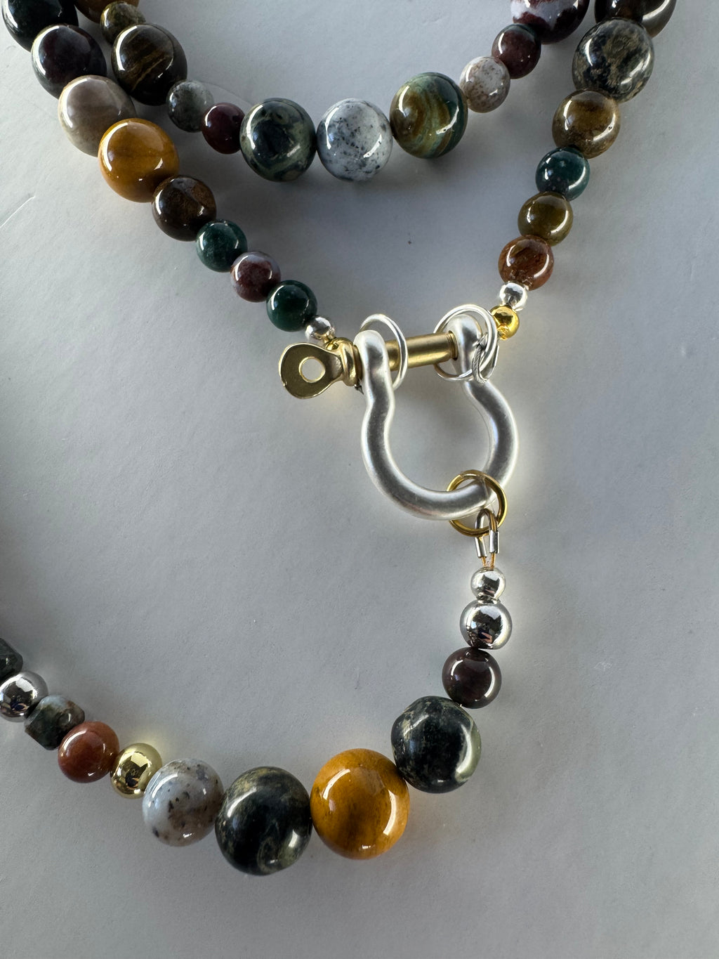 Moe Gems Signature Wrap Necklace – Ocean Jasper