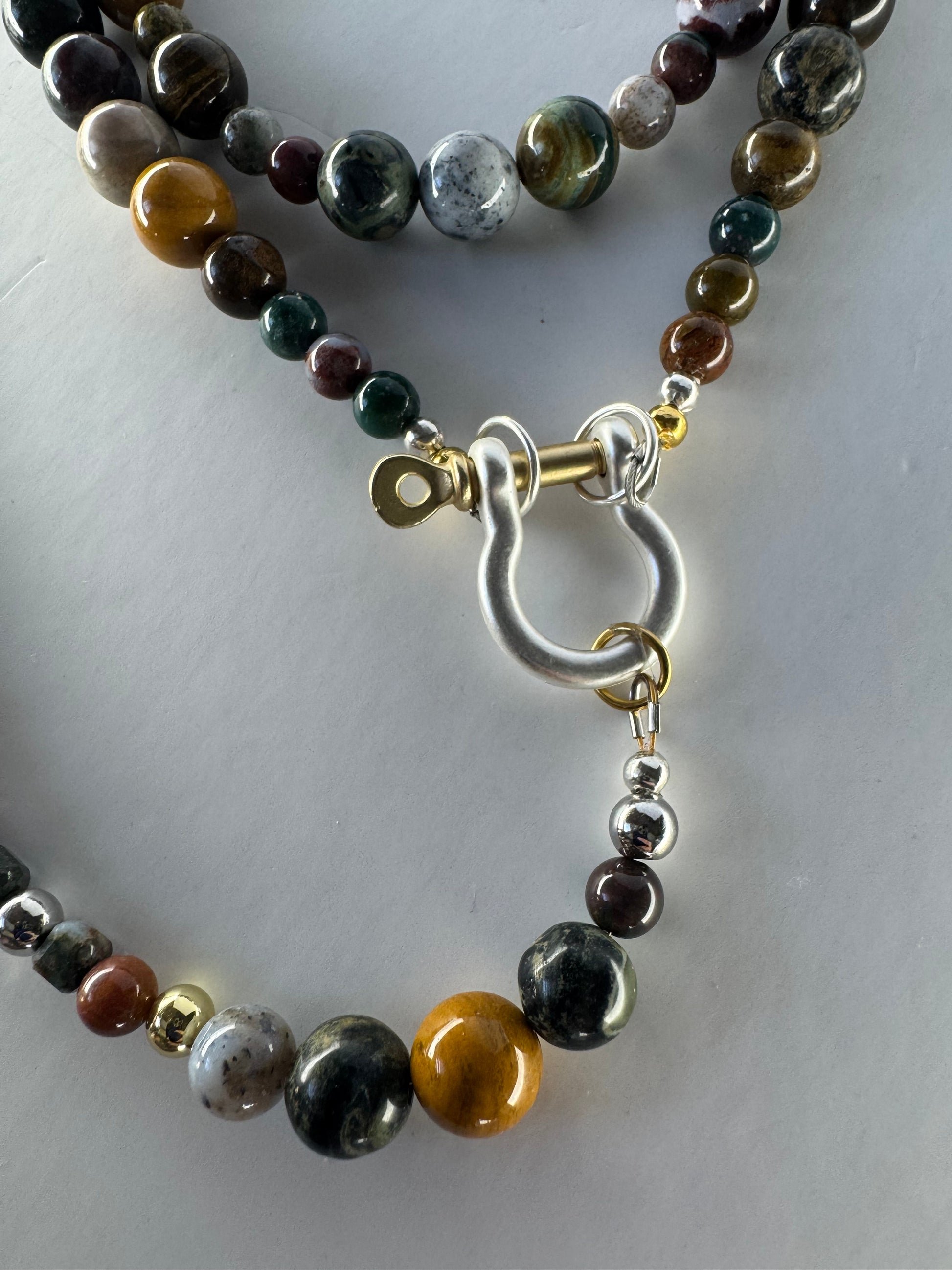 Moe Gems Signature Wrap Necklace – Ocean Jasper