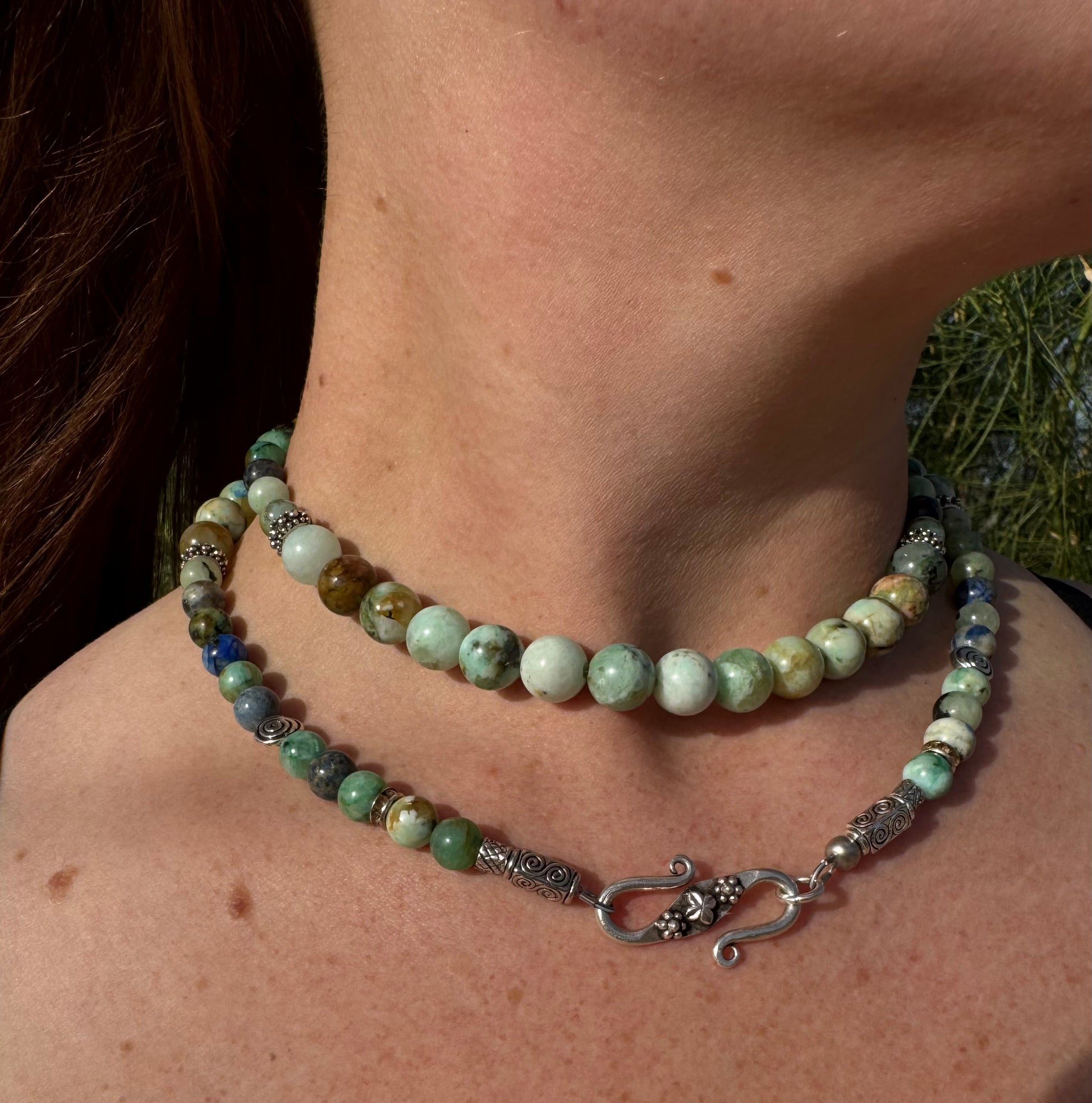 Mongolian Turquoise Necklace & FREE Matching Bracelet