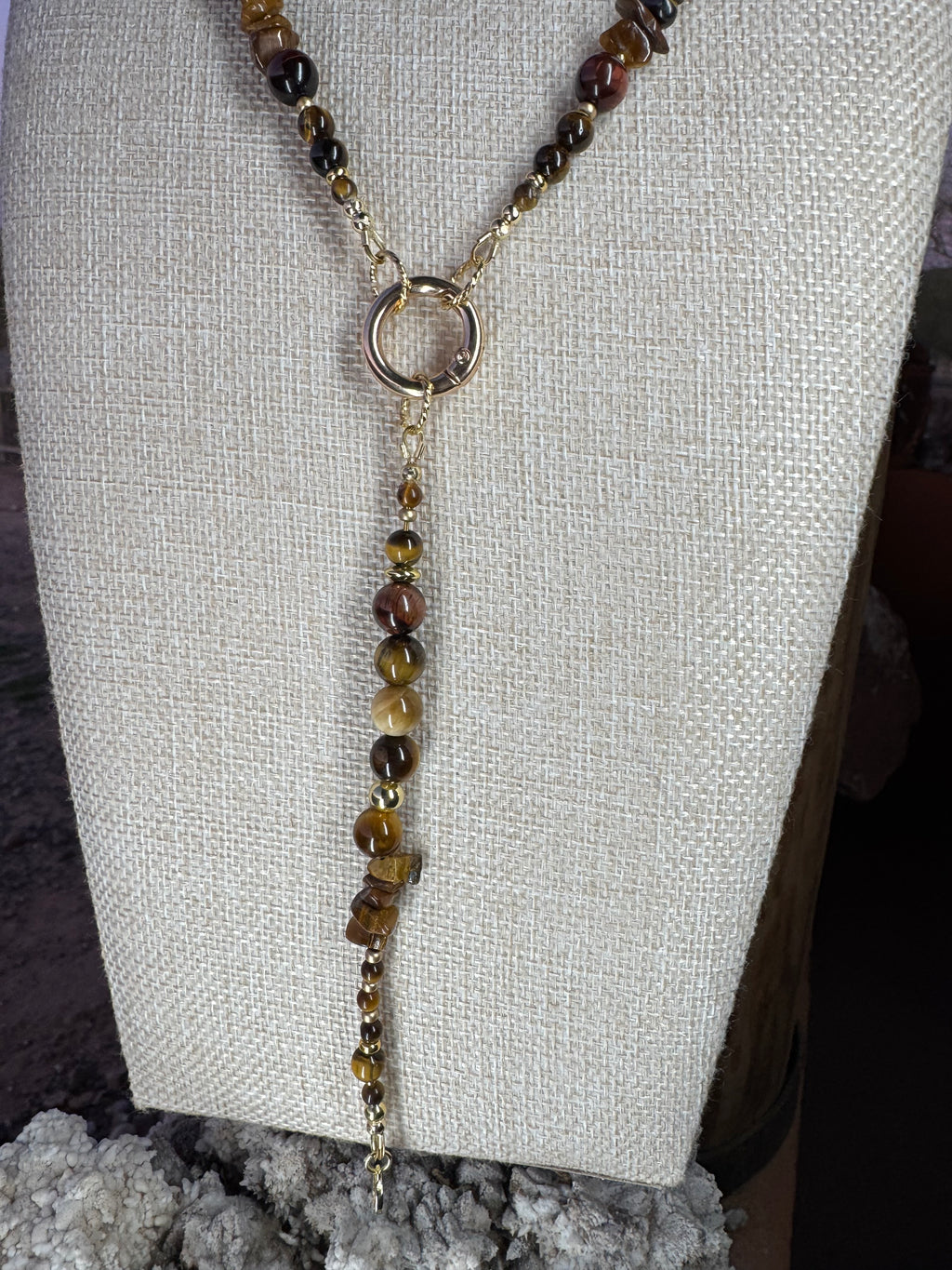 Tiger’s Eye Moe Gems Signature Wrap Necklace
