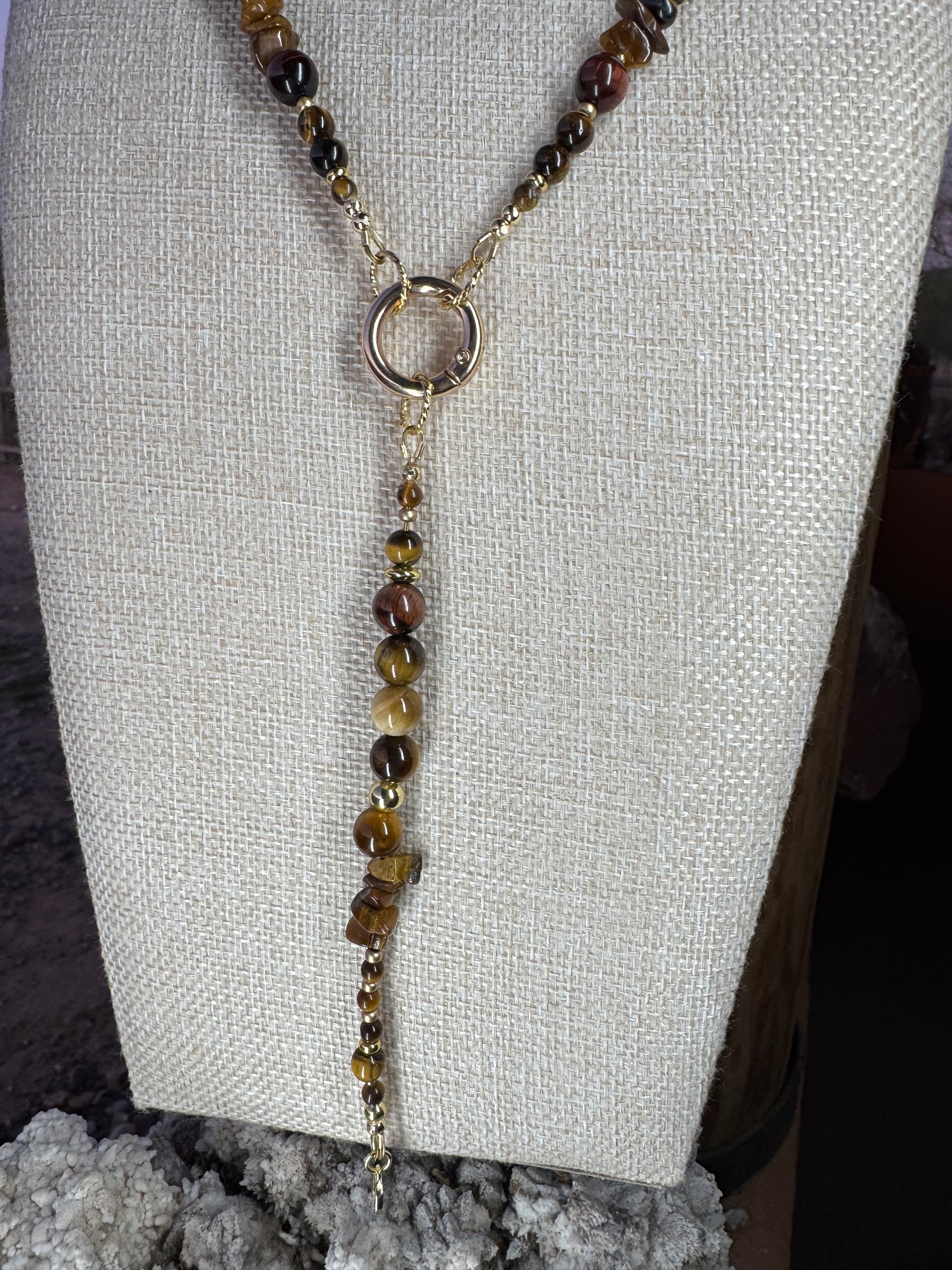 Tiger’s Eye Moe Gems Signature Wrap Necklace