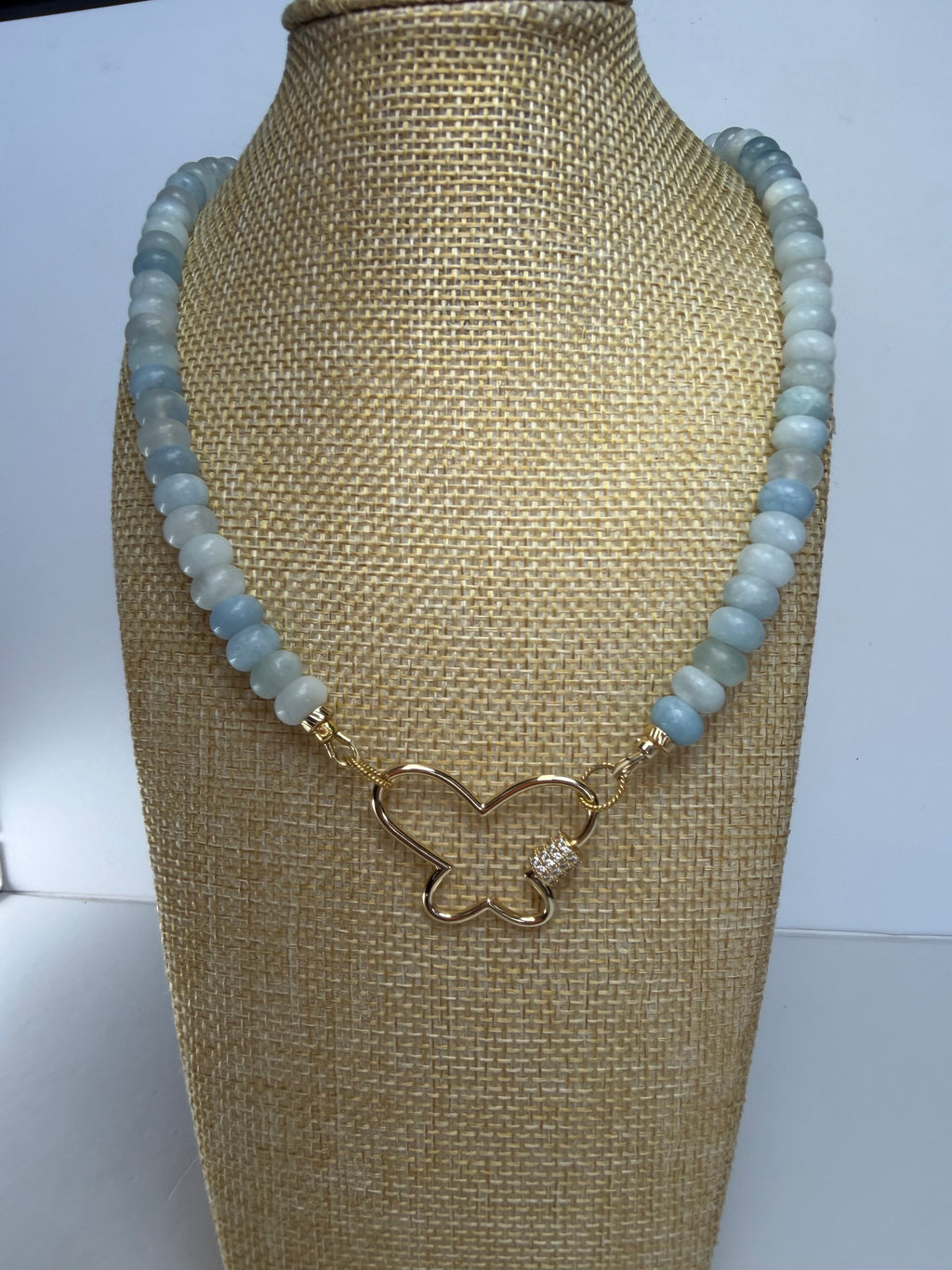 Aquamarine Rondel Necklace