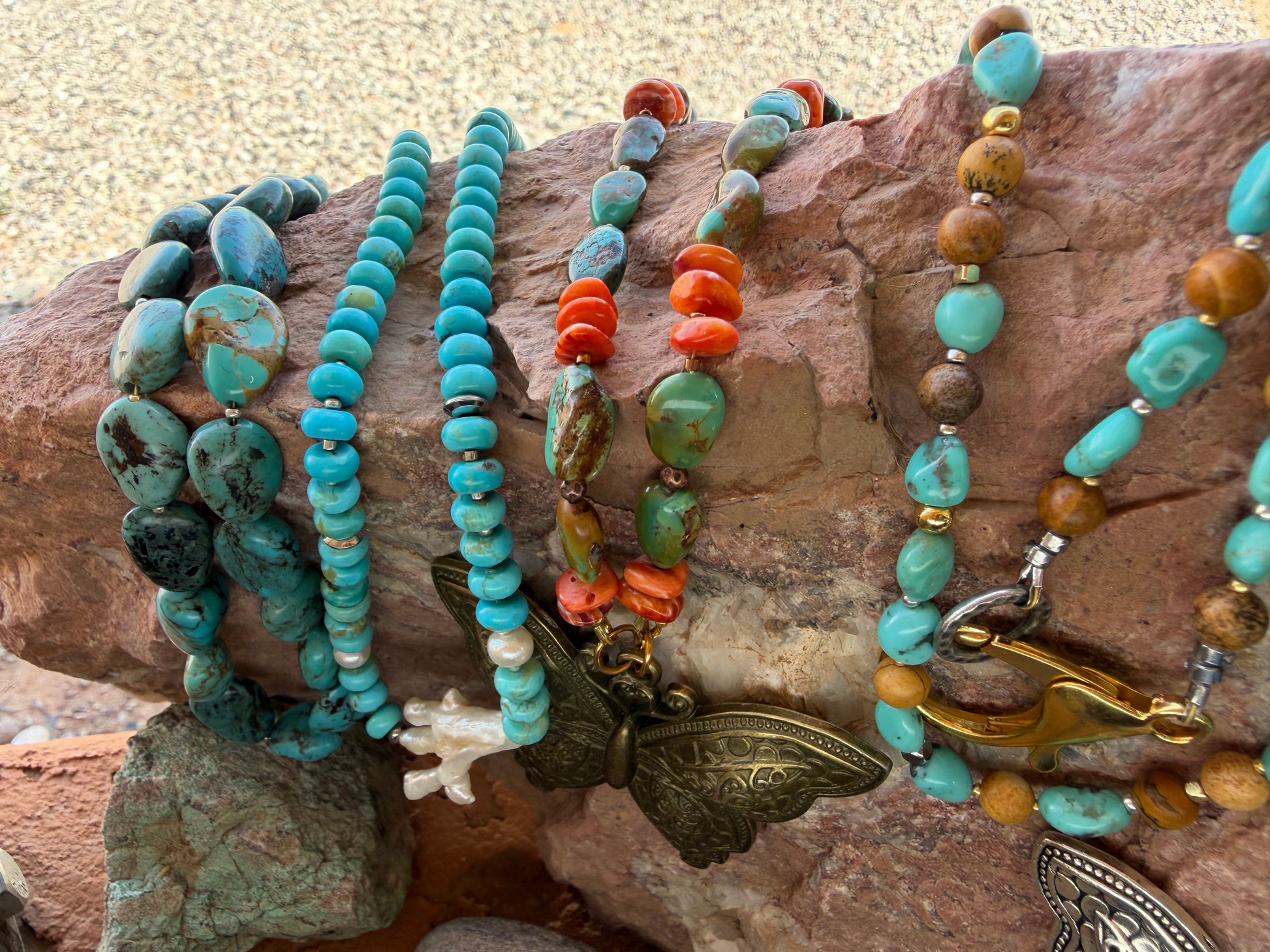 Kingman Rondel with Fresh Water Pearl