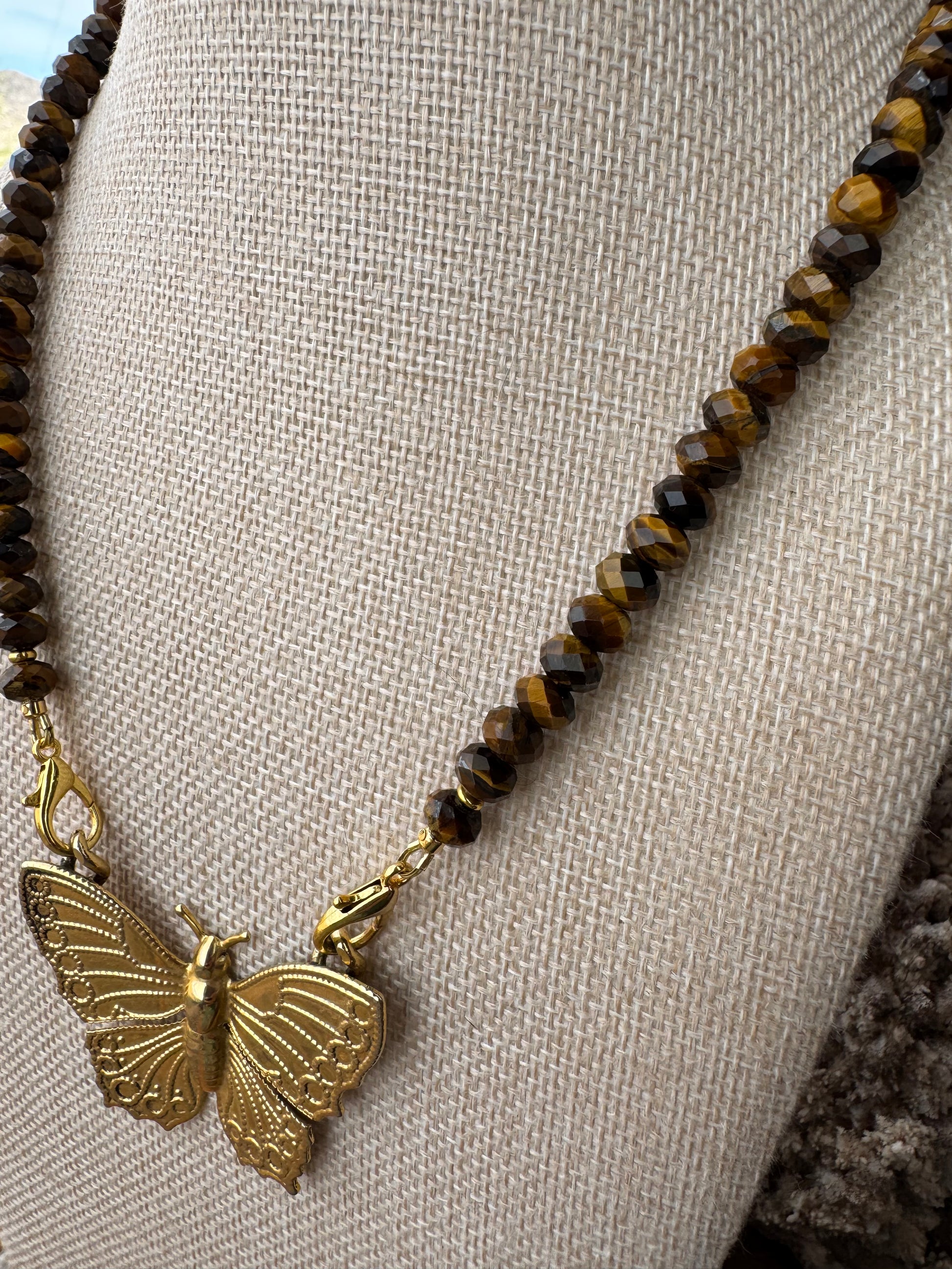 Tiger Eye Faceted Necklace