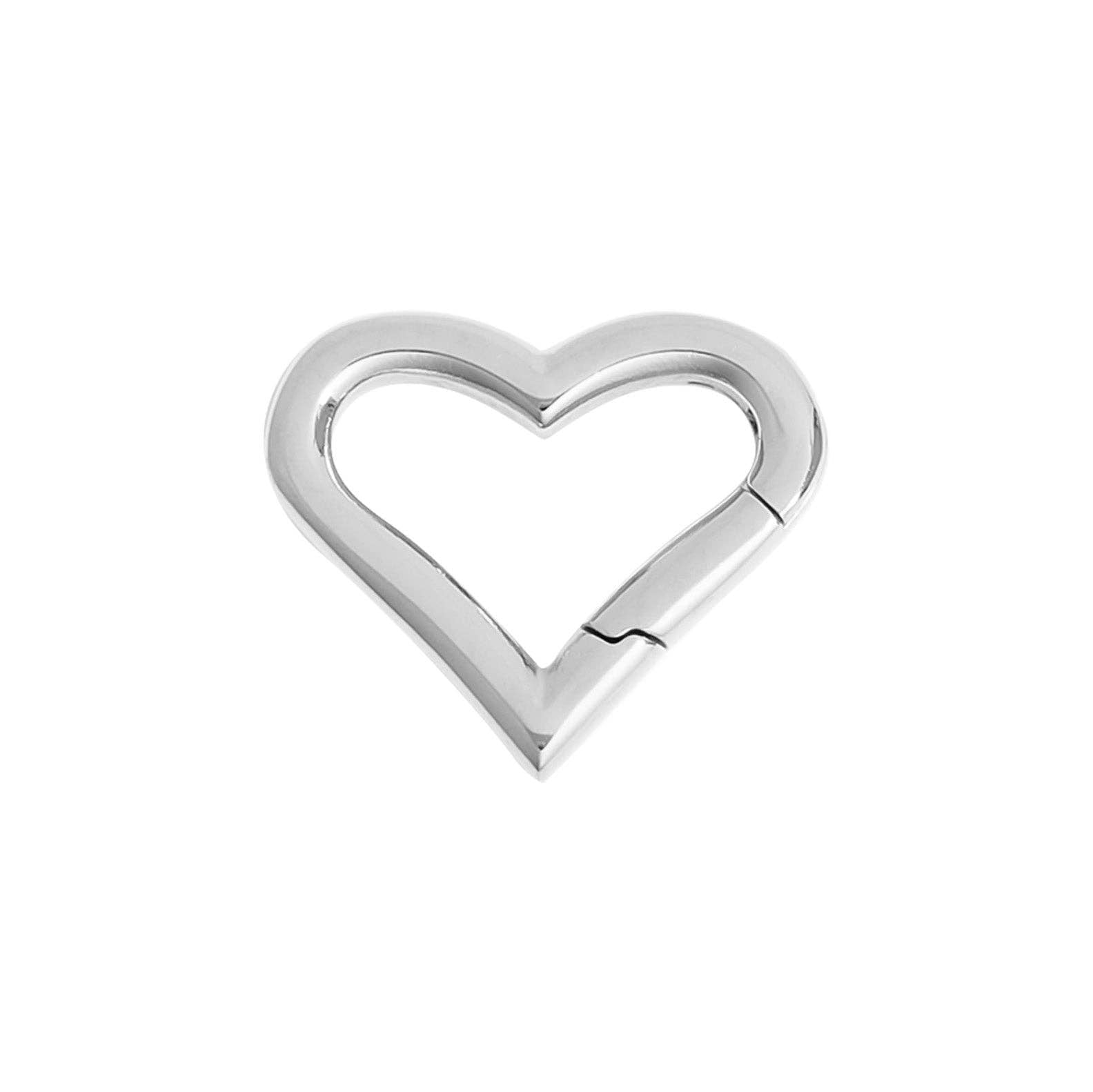 Stainless Steel Small Heart Carabiner Charm Clasp