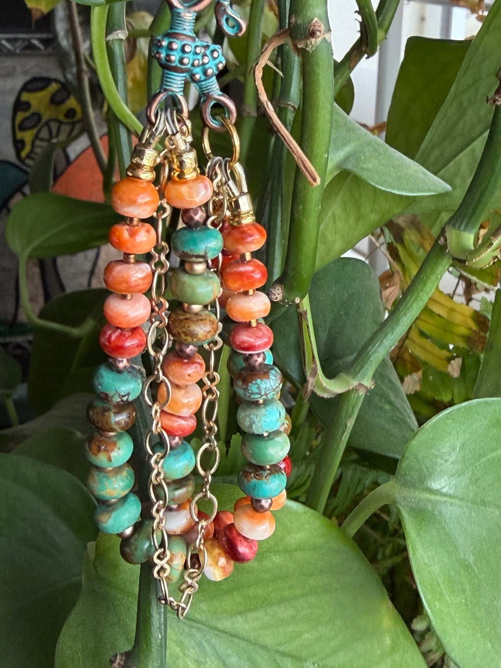 Kingman Turquoise & Spiny Oyster Bracelet