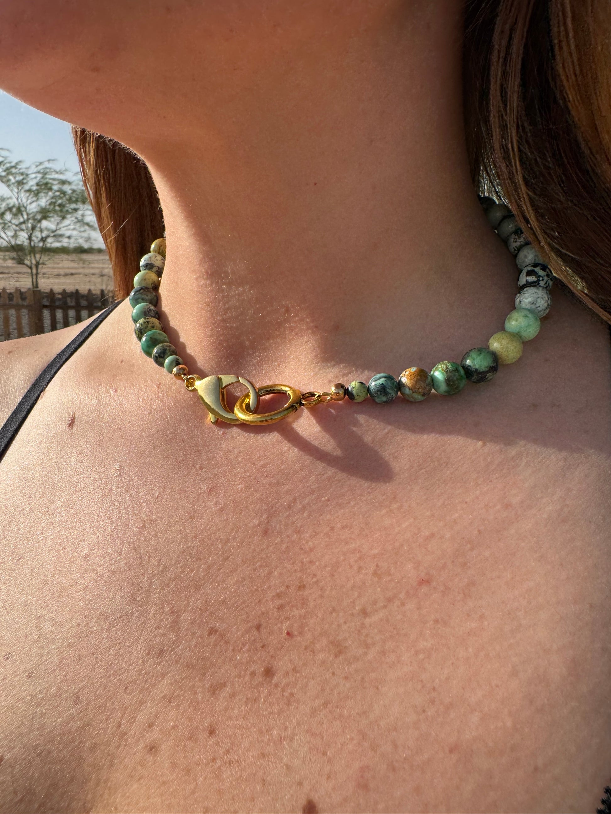 Natural Variscite Gemstone Necklace