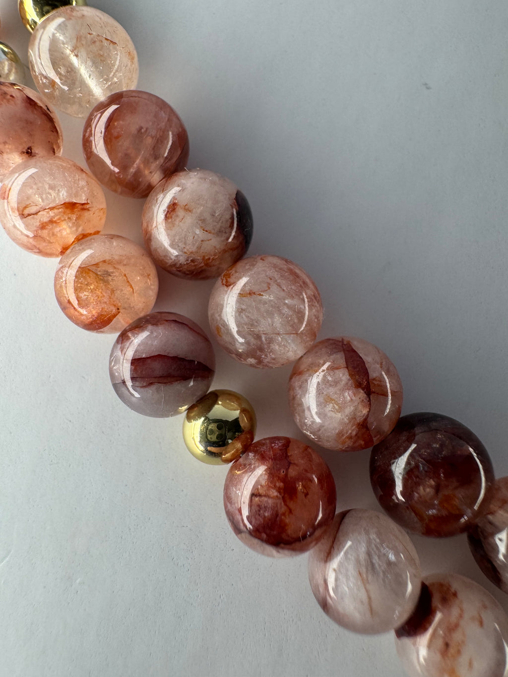 Natural Hematoid Quartz (Fire Quartz) Signature Wrap Necklace