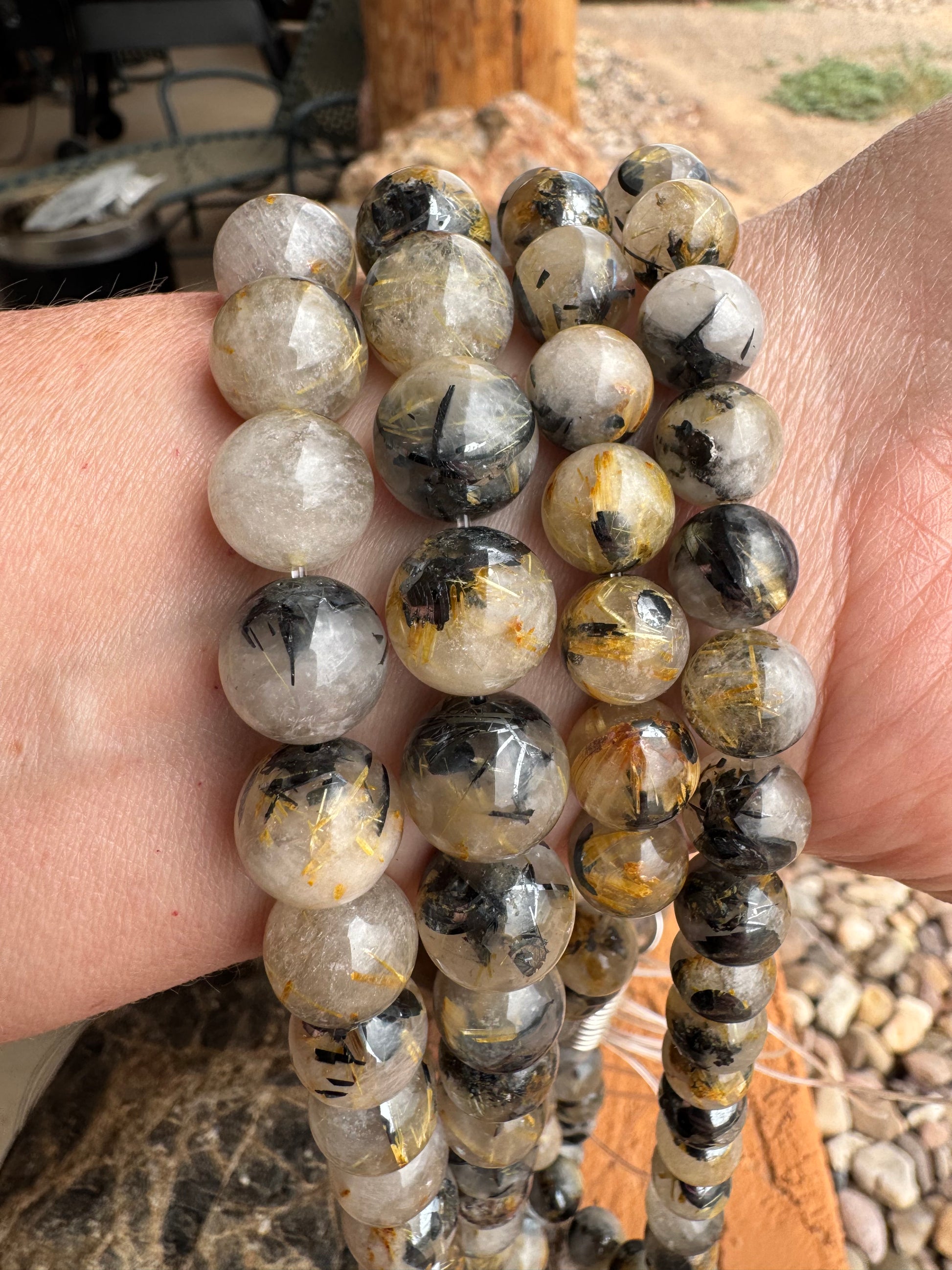 Golden Rutilated Black Tourmaline Quartz