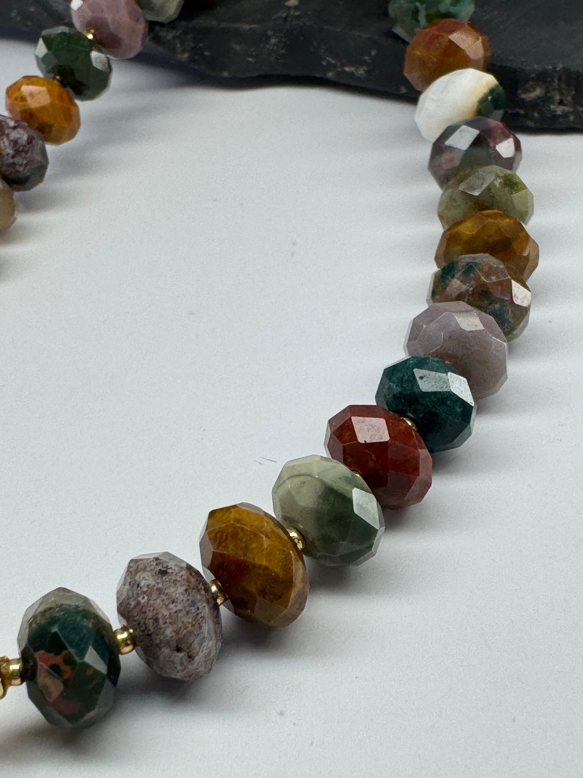 Ocean Jasper Faceted Necklace