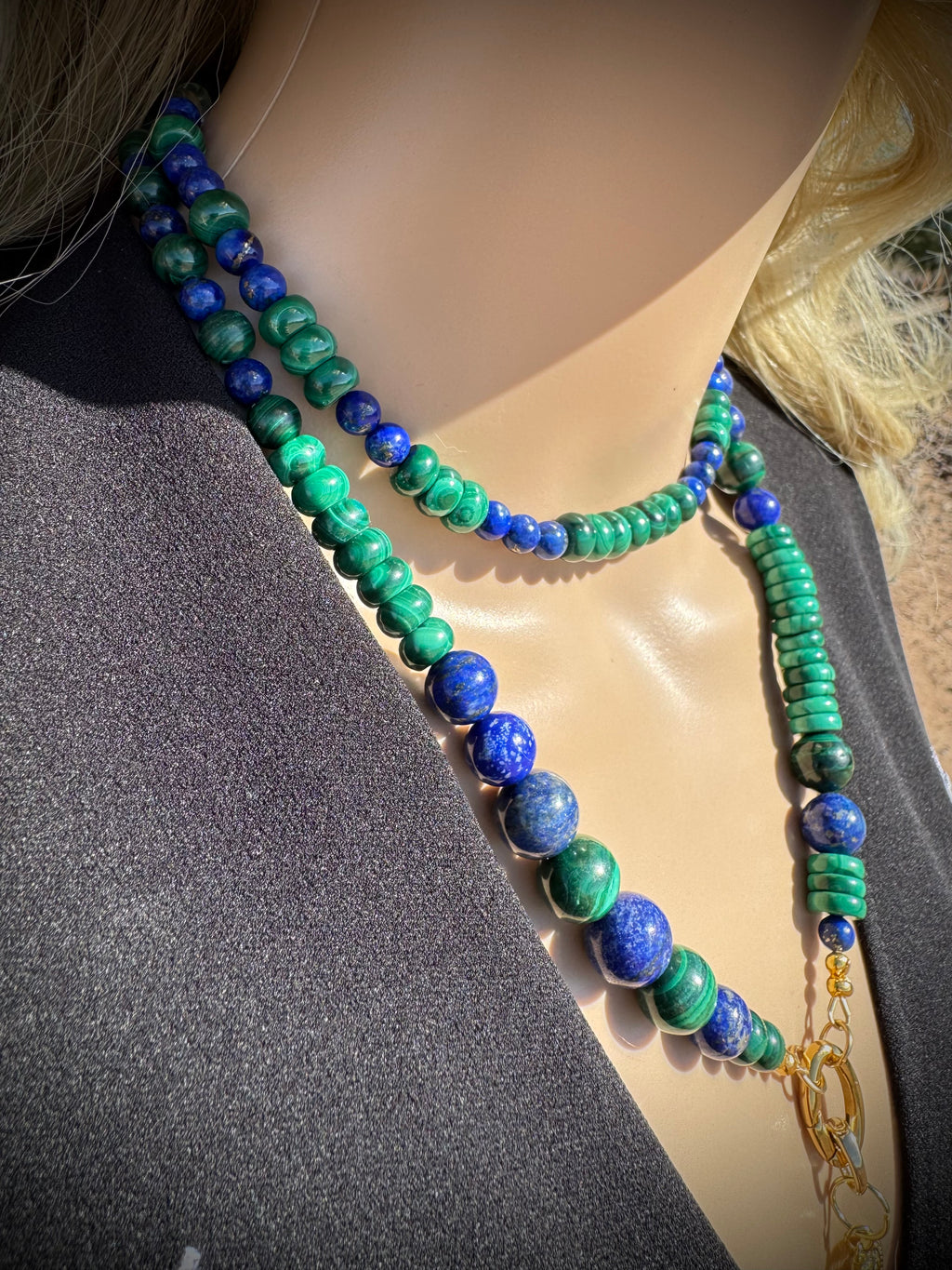 Malachite • Lapis Lazuli • Clear Quartz (35”)