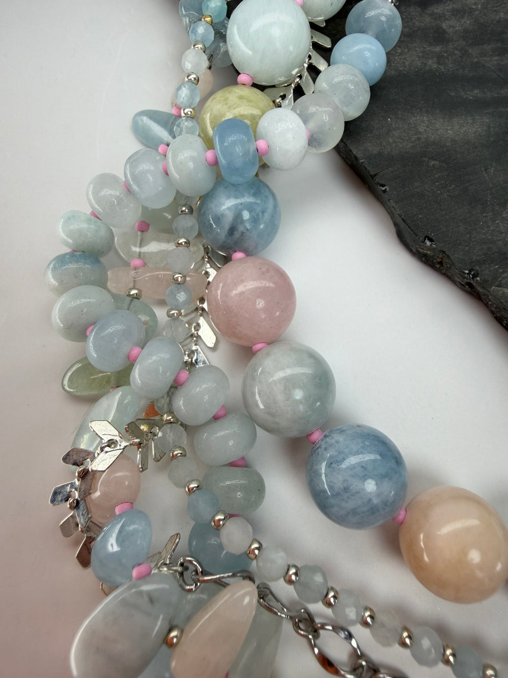 Aquamarine & Morganite Evolve Necklace