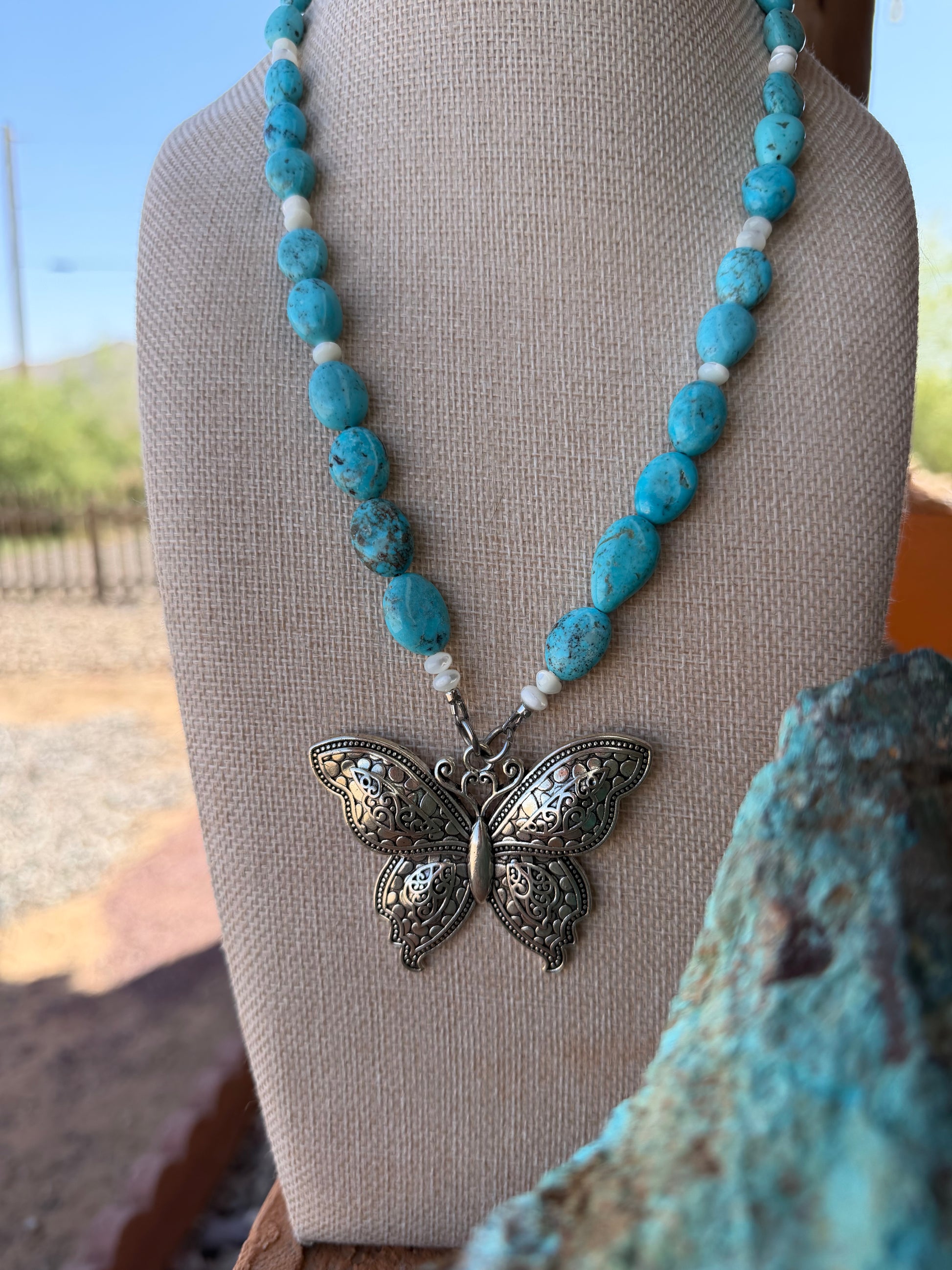 Kingman & Baja Shell with Butterfly