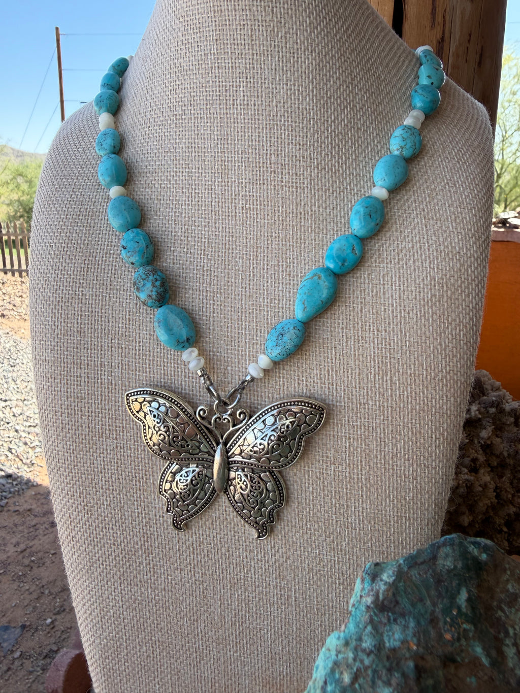 Kingman & Baja Shell with Butterfly