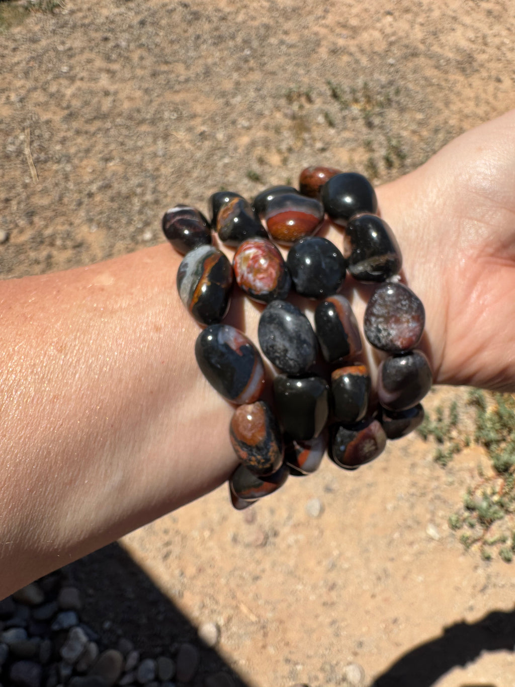 Black Agate Nuggets - GORGEOUS