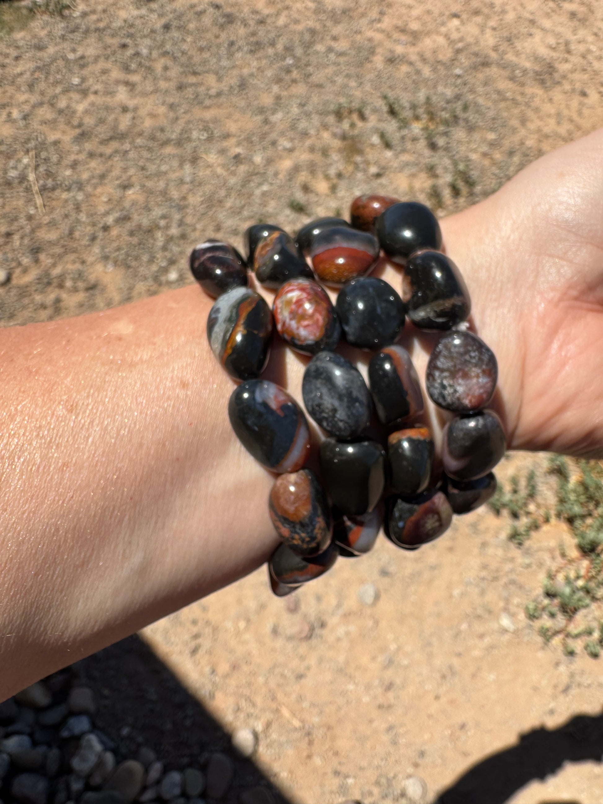 Black Agate Nuggets - GORGEOUS
