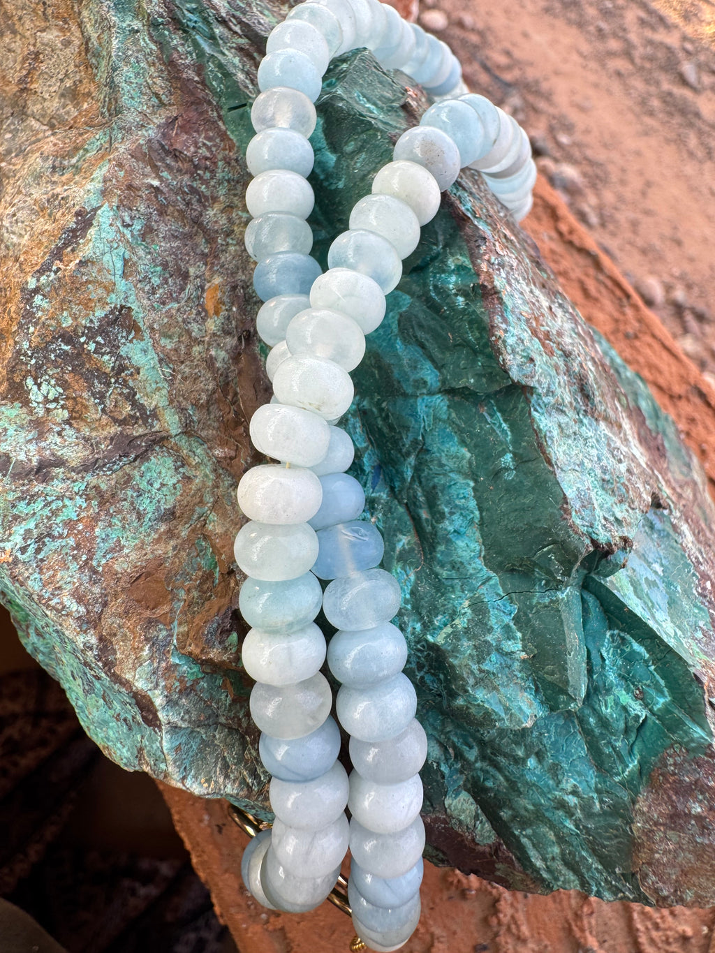 Aquamarine Rondel Necklace