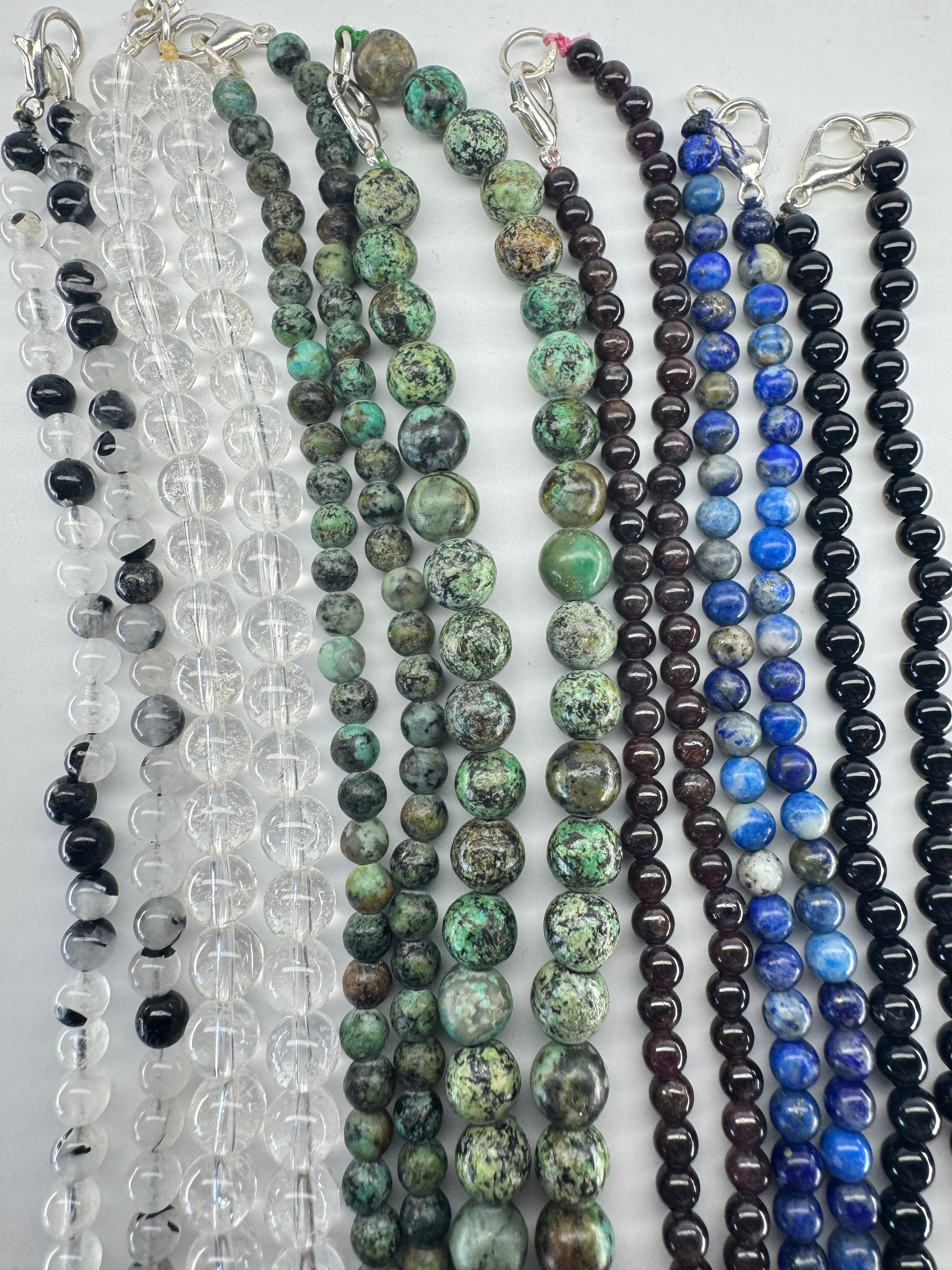 Simple Handmade Gemstone Necklaces – 16” (with 2” extender)