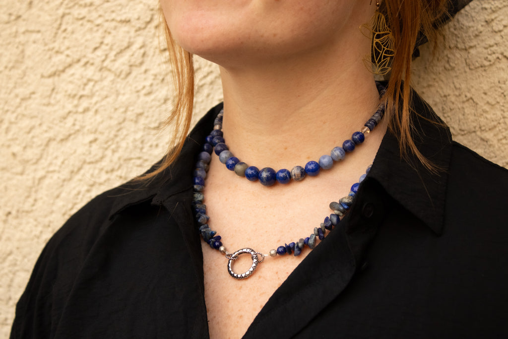 Lapis Lazuli • Sodalite • Clear Quartz - FREE Bracelet