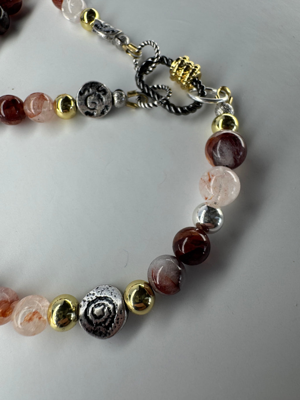 Natural Hematoid Quartz (Fire Quartz) Signature Wrap Necklace