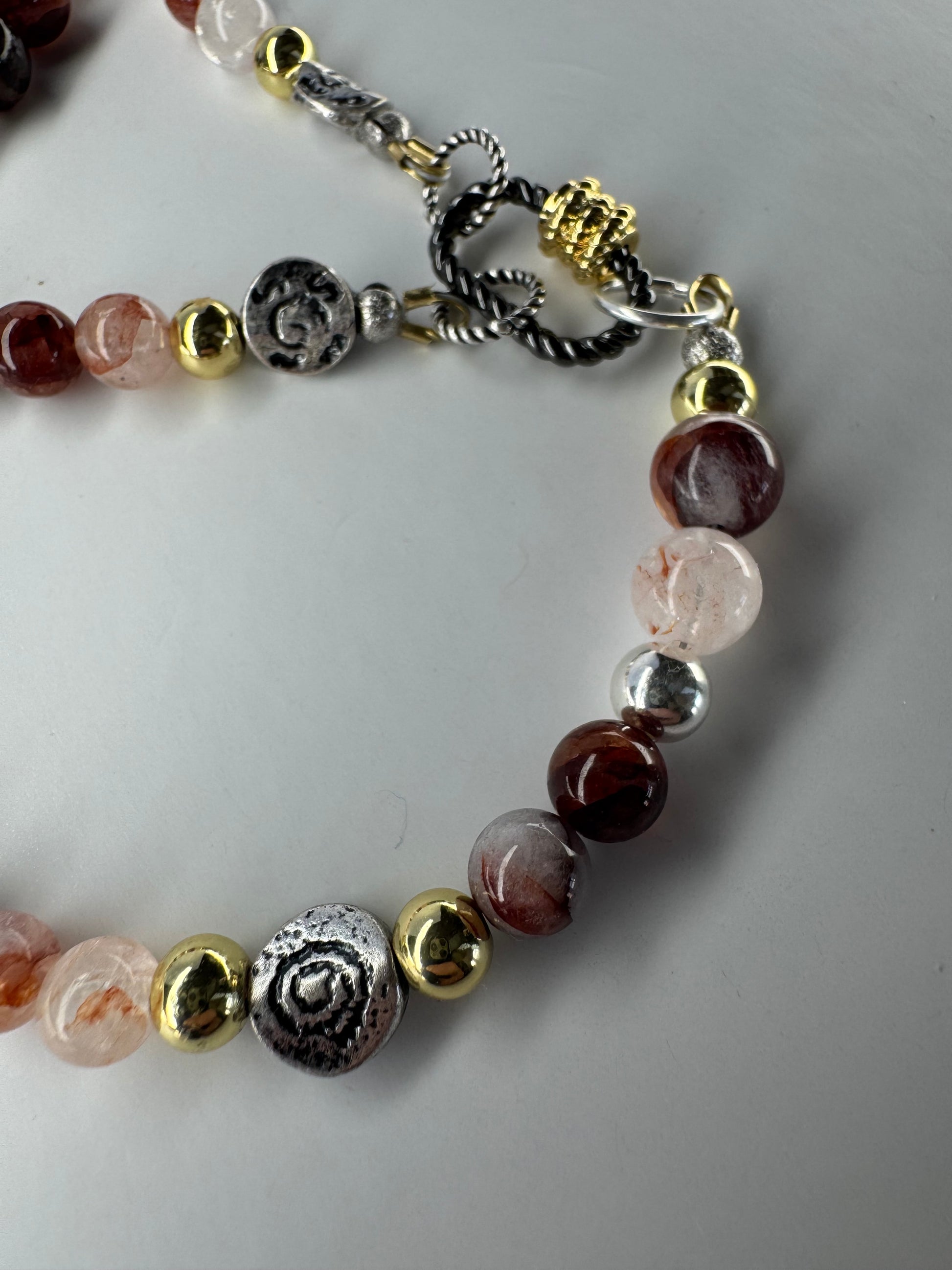 Natural Hematoid Quartz (Fire Quartz) Signature Wrap Necklace