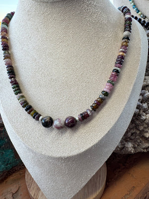 Natural Multi-Color Tourmaline Necklace