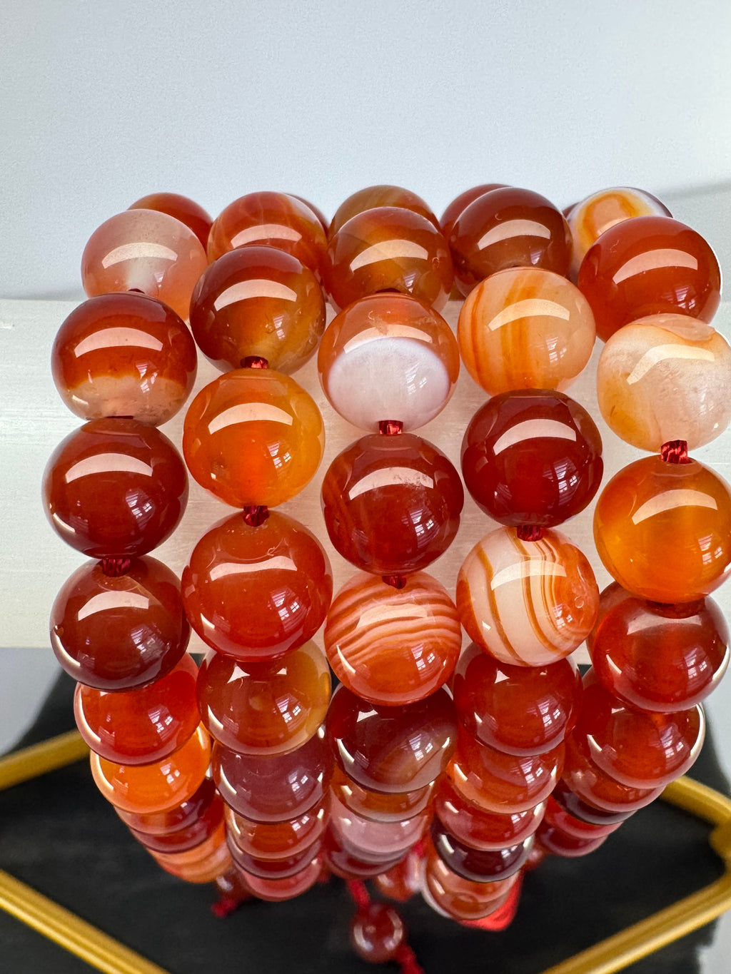 Carnelian Adjustable Bracelet – 8mm Beads