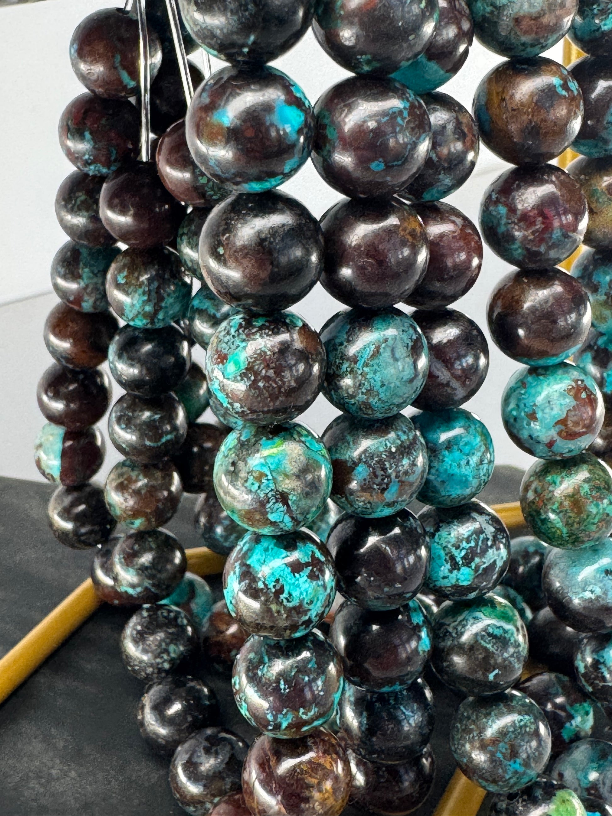 Natural Chrysocolla, Cuprite & Malachite