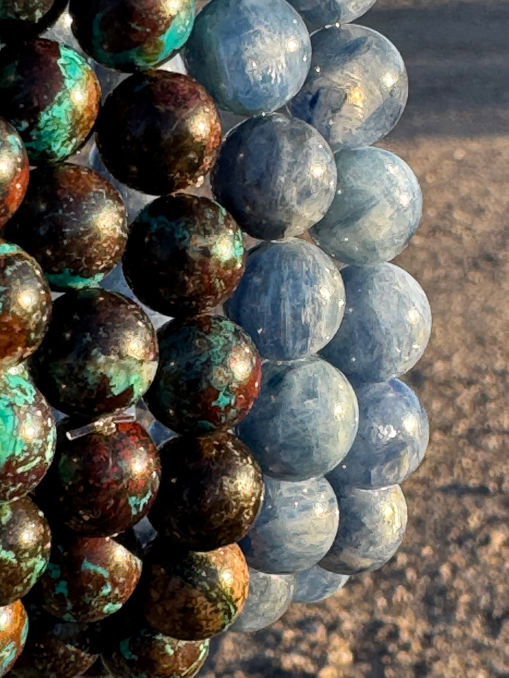 Natural Chrysocolla, Cuprite & Malachite