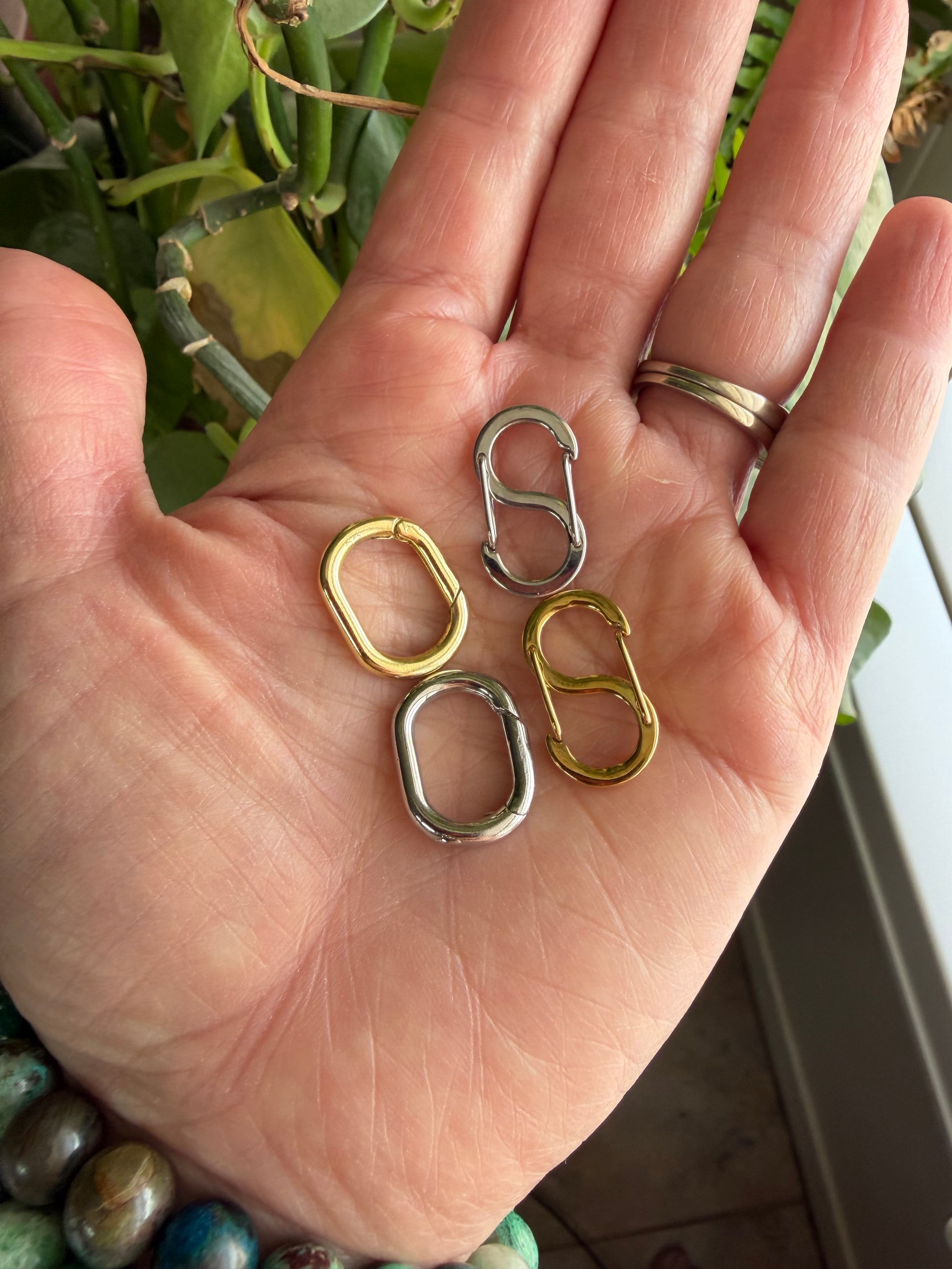Medium - Large:  Stone pendant Clasps
