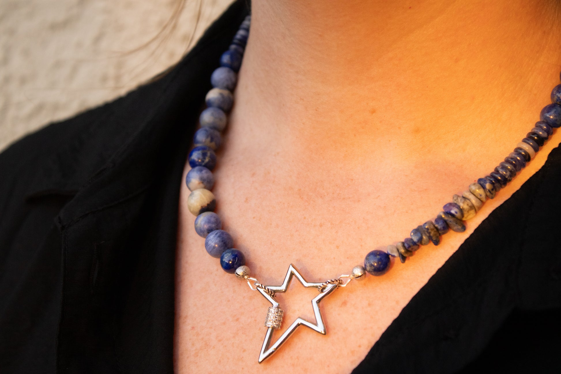 Lapis Lazuli • Sodalite • Clear Quartz (16½”)