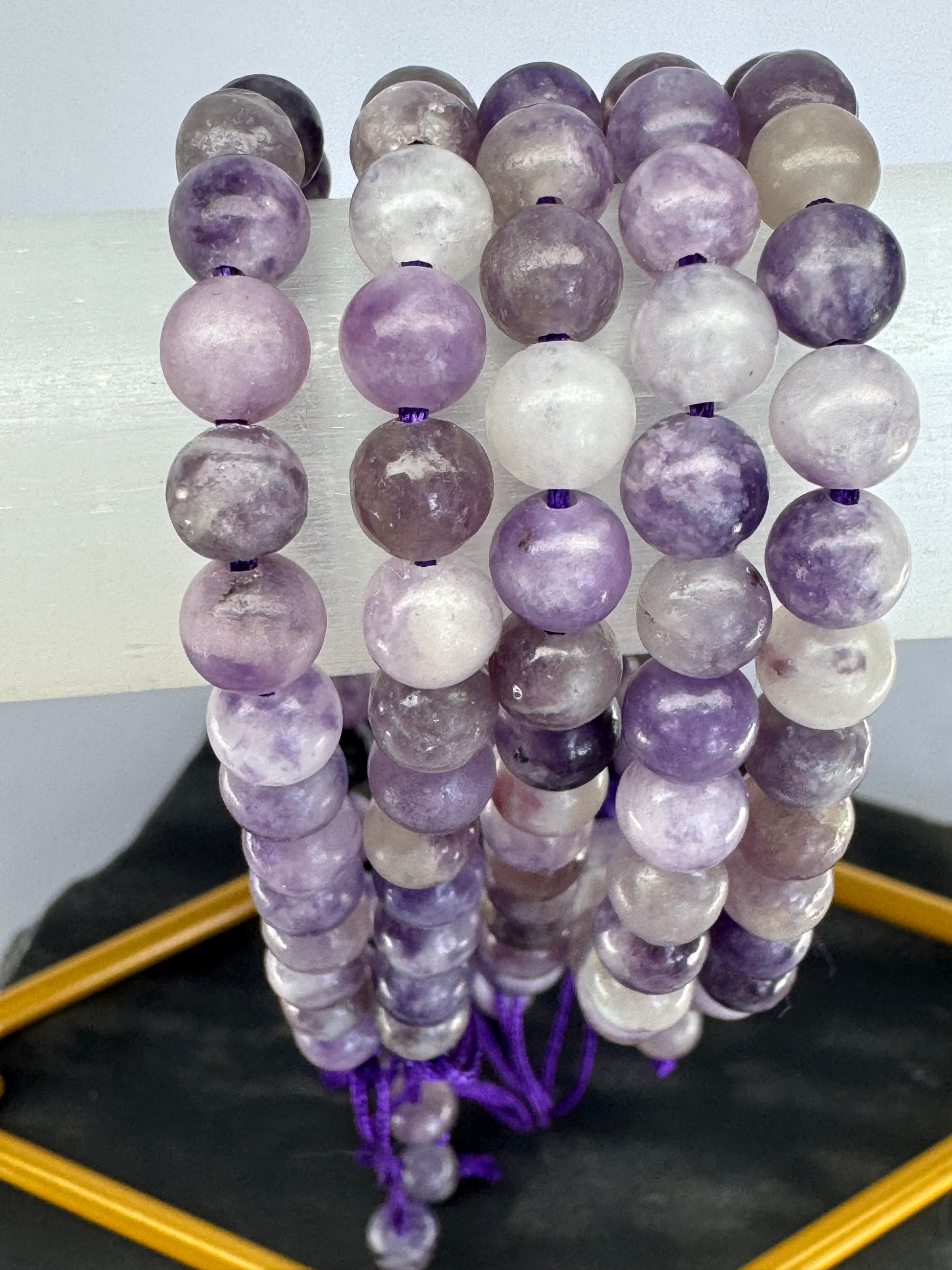 Lepidolite Adjustable Bracelet – 6mm Beads