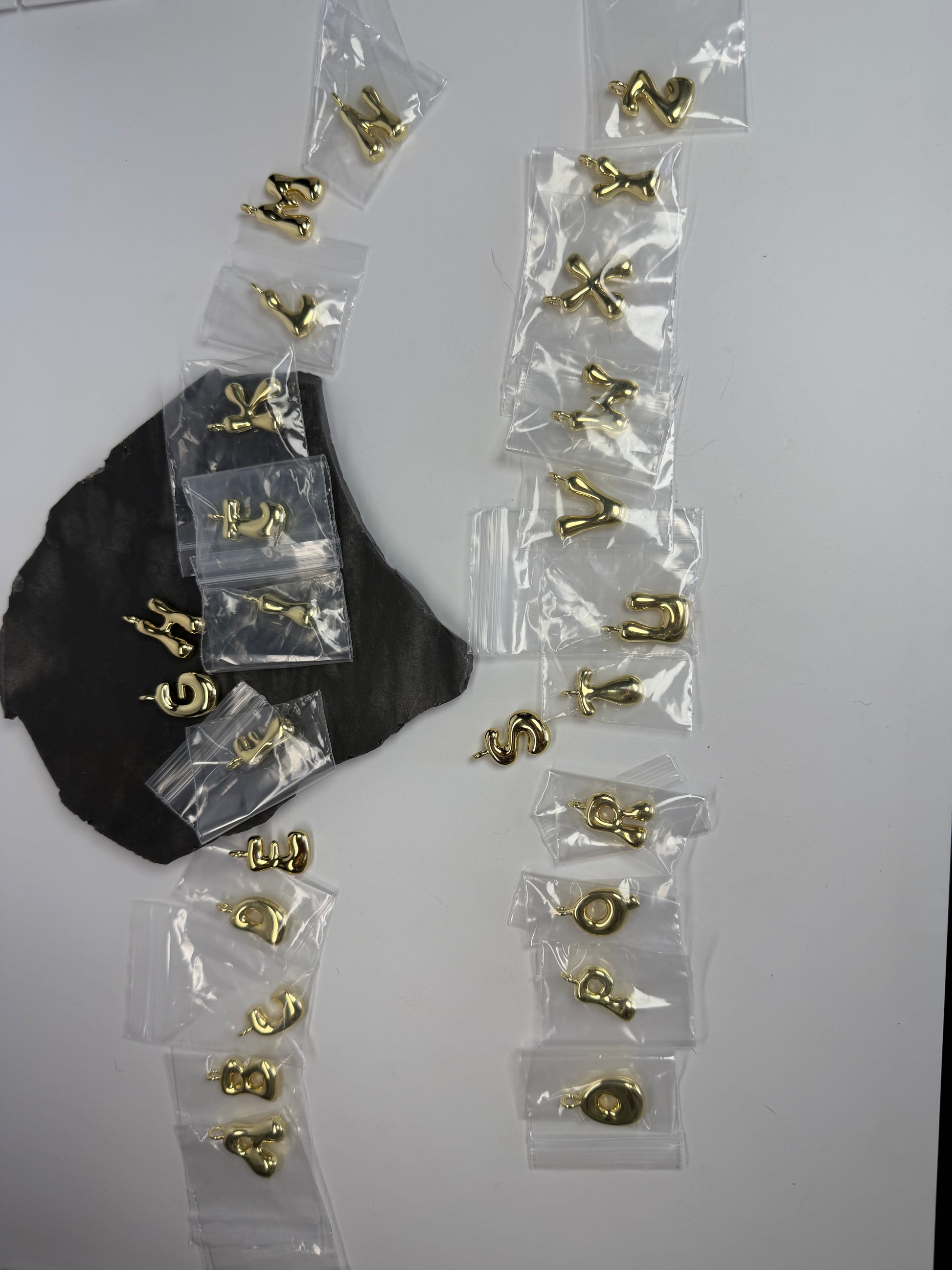 Gold Alphabet Charms