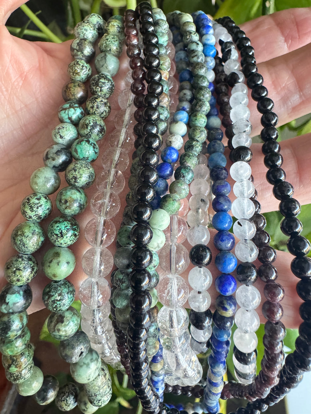 Simple Handmade Gemstone Necklaces – 16” (with 2” extender)