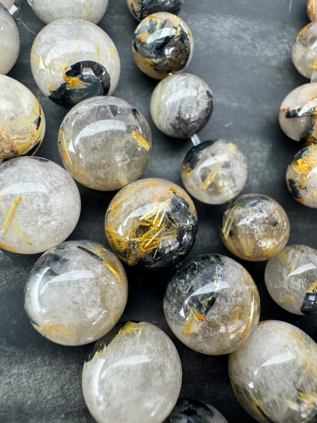 Golden Rutilated Black Tourmaline Quartz