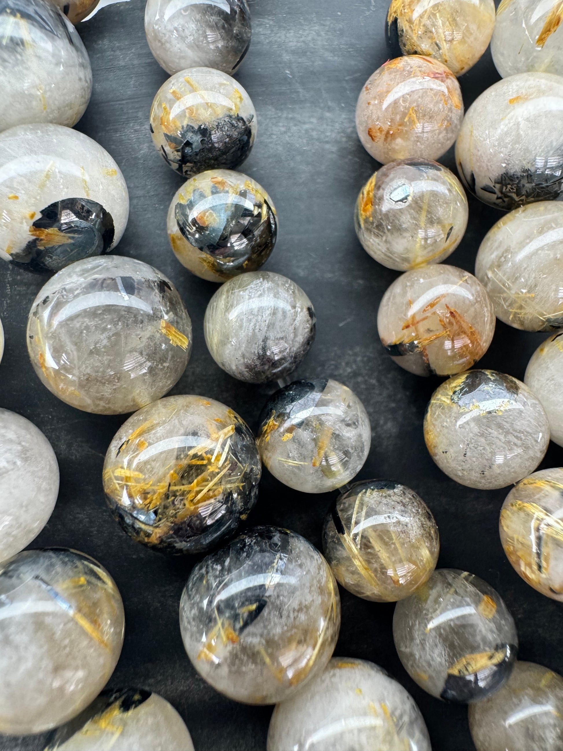 Golden Rutilated Black Tourmaline Quartz