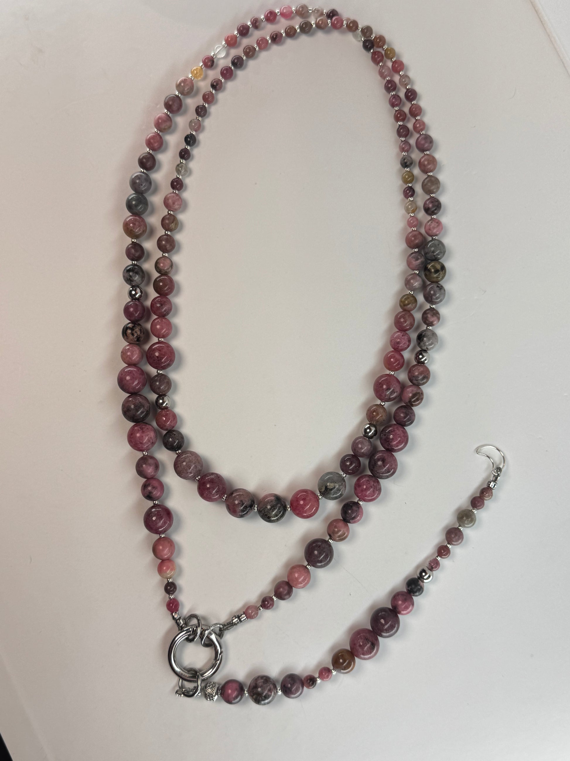 Rhodonite with Matrix Wrap Necklace