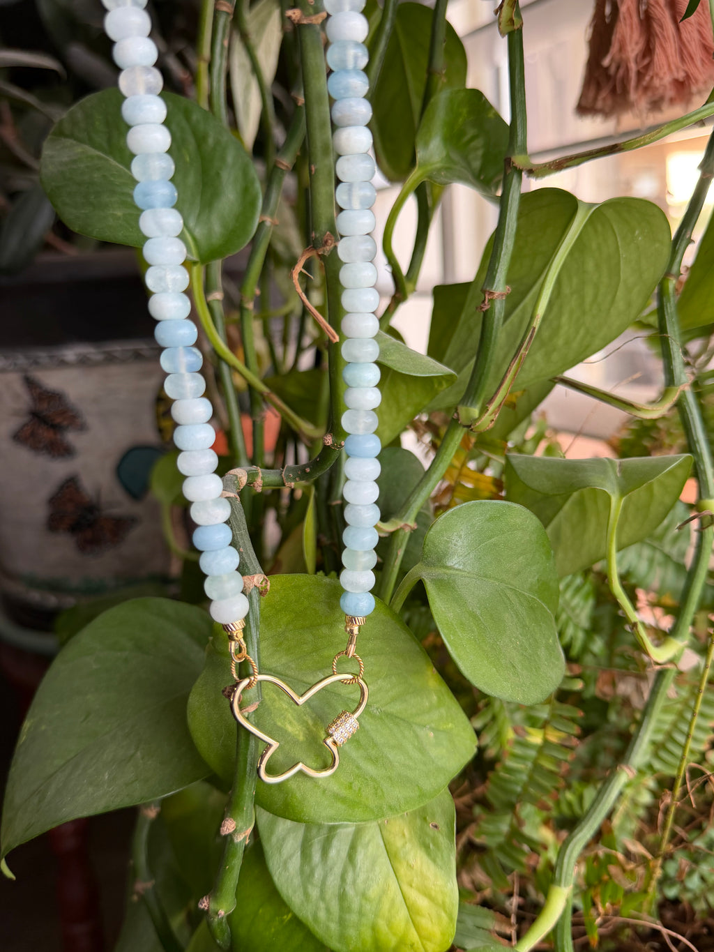 Aquamarine Rondel Necklace