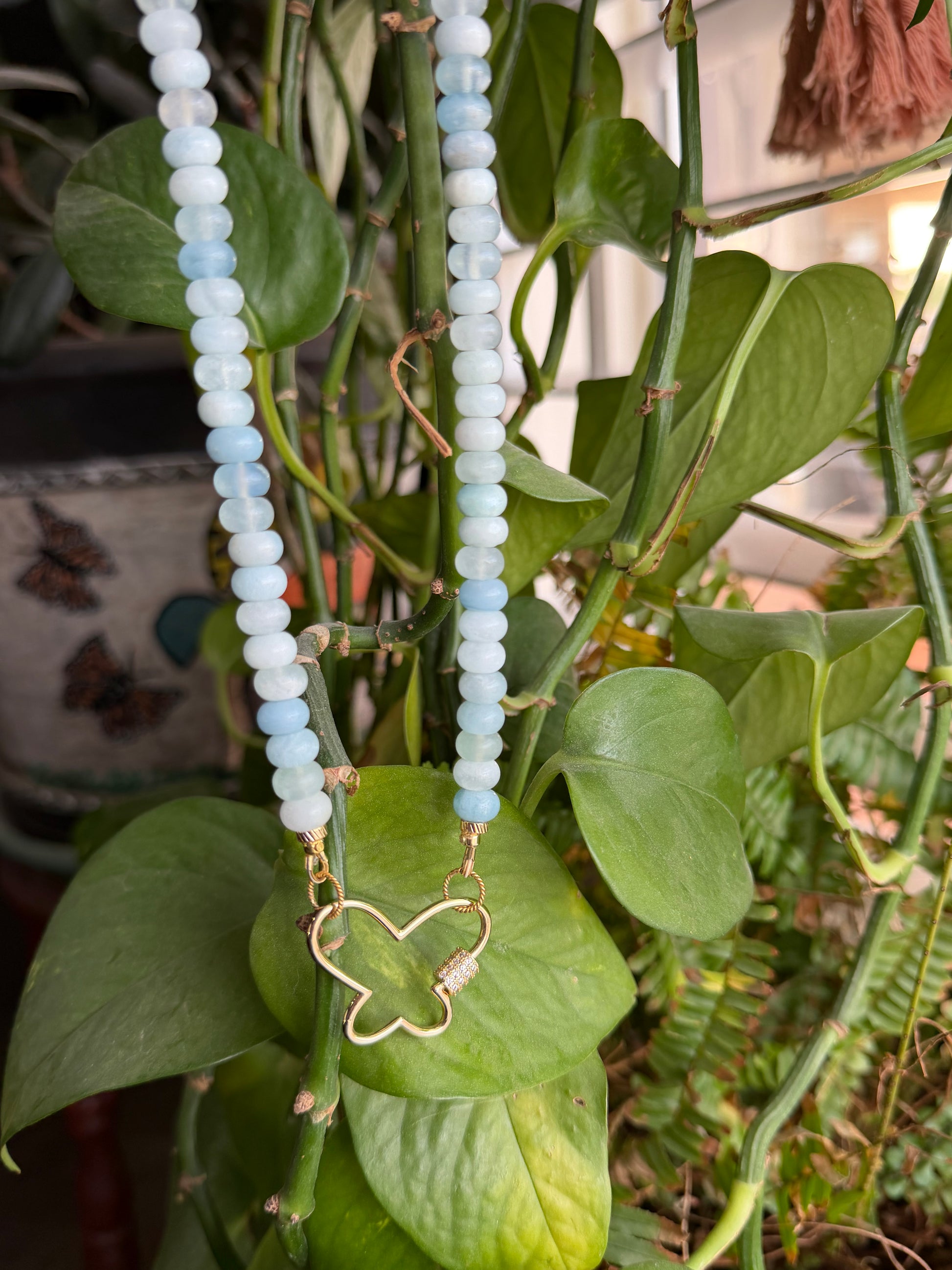 Aquamarine Rondel Necklace