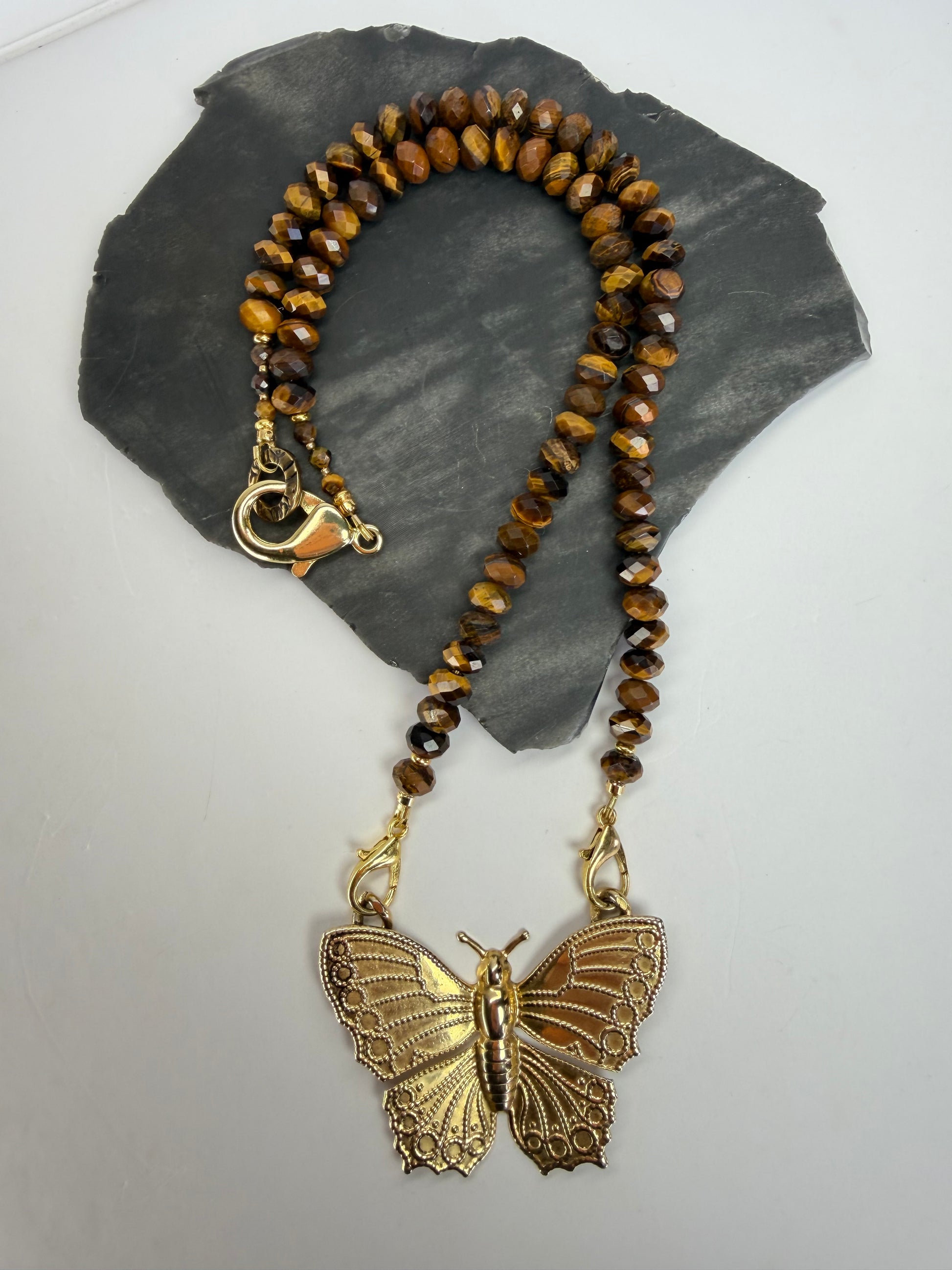 Tiger Eye Faceted Necklace