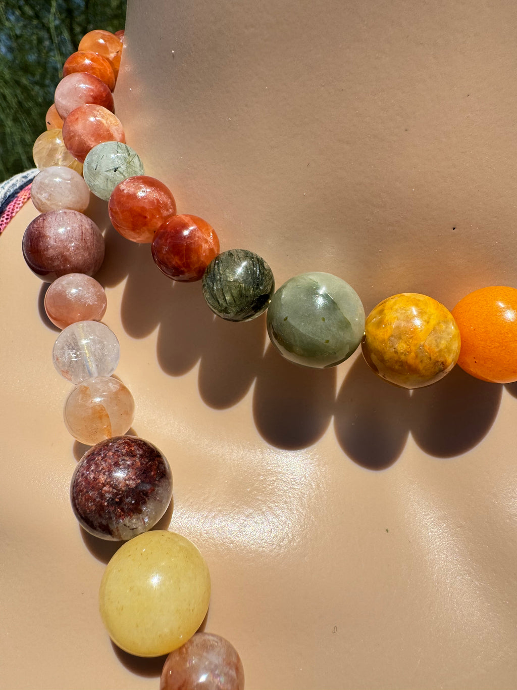 Fukurokuju Lucky Rutilated Quartz Necklace Lariat