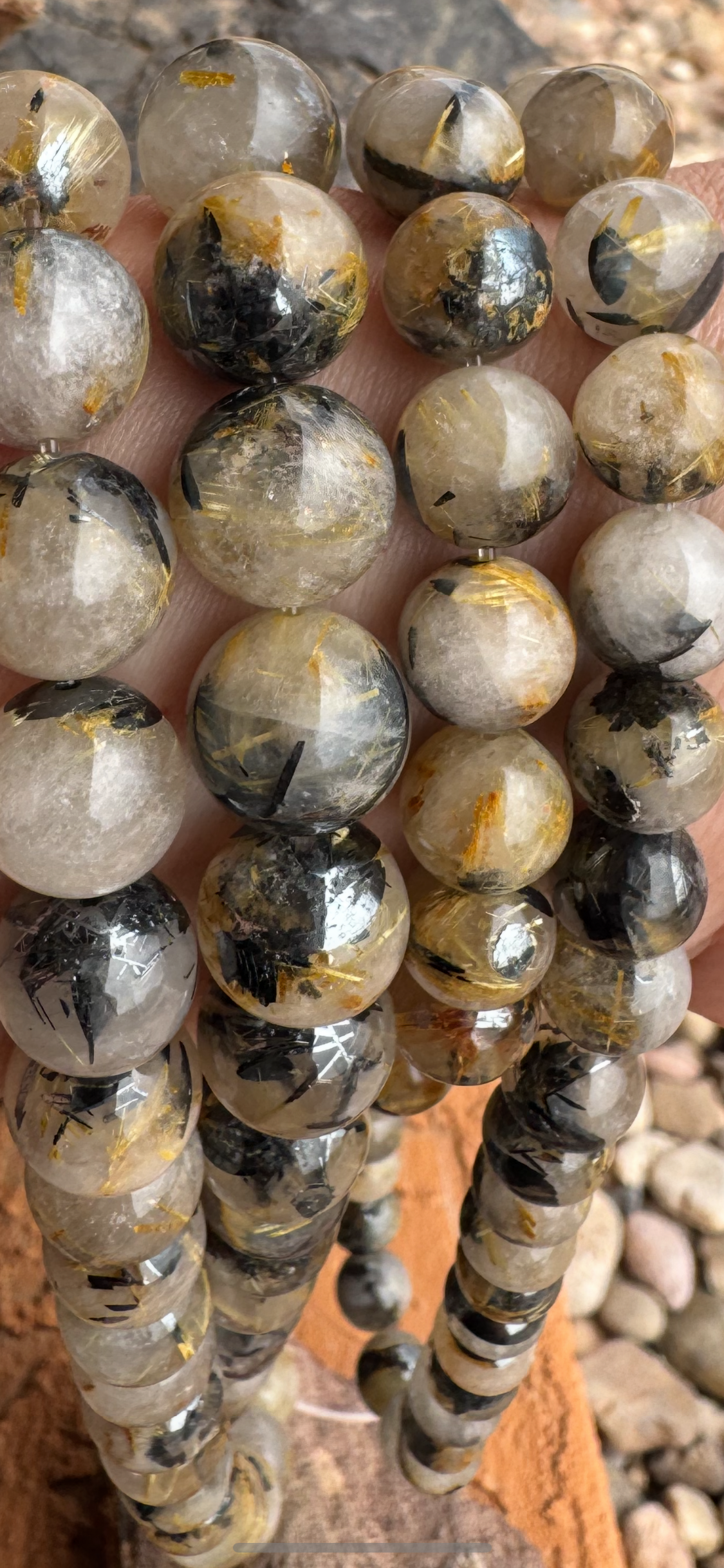Golden Rutilated Black Tourmaline Quartz