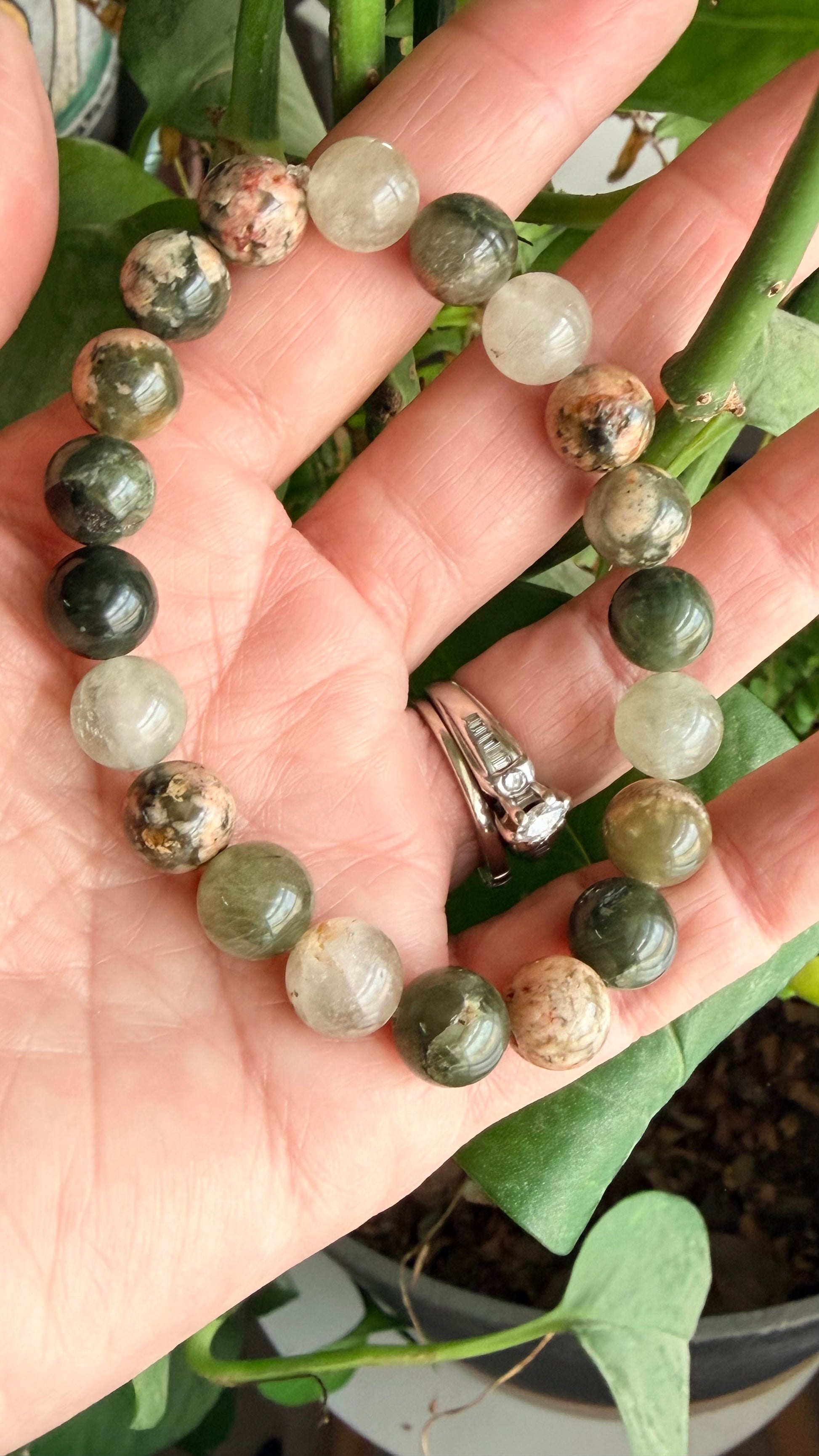 Natural Cherry Blossom Landscape Quartz (Lodolite)