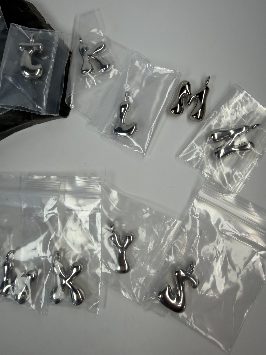 Silver Alphabet Charms