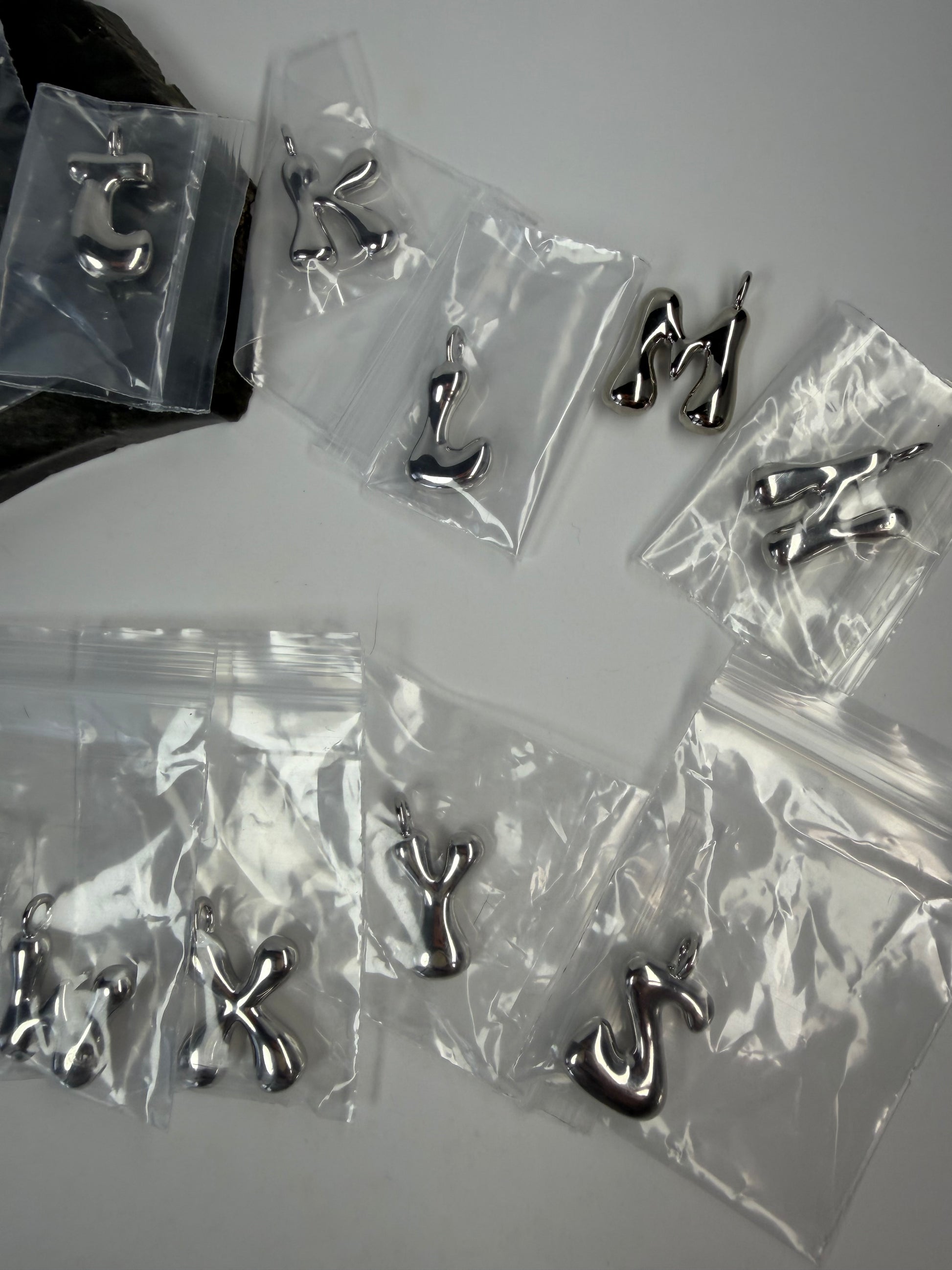 Silver Alphabet Charms
