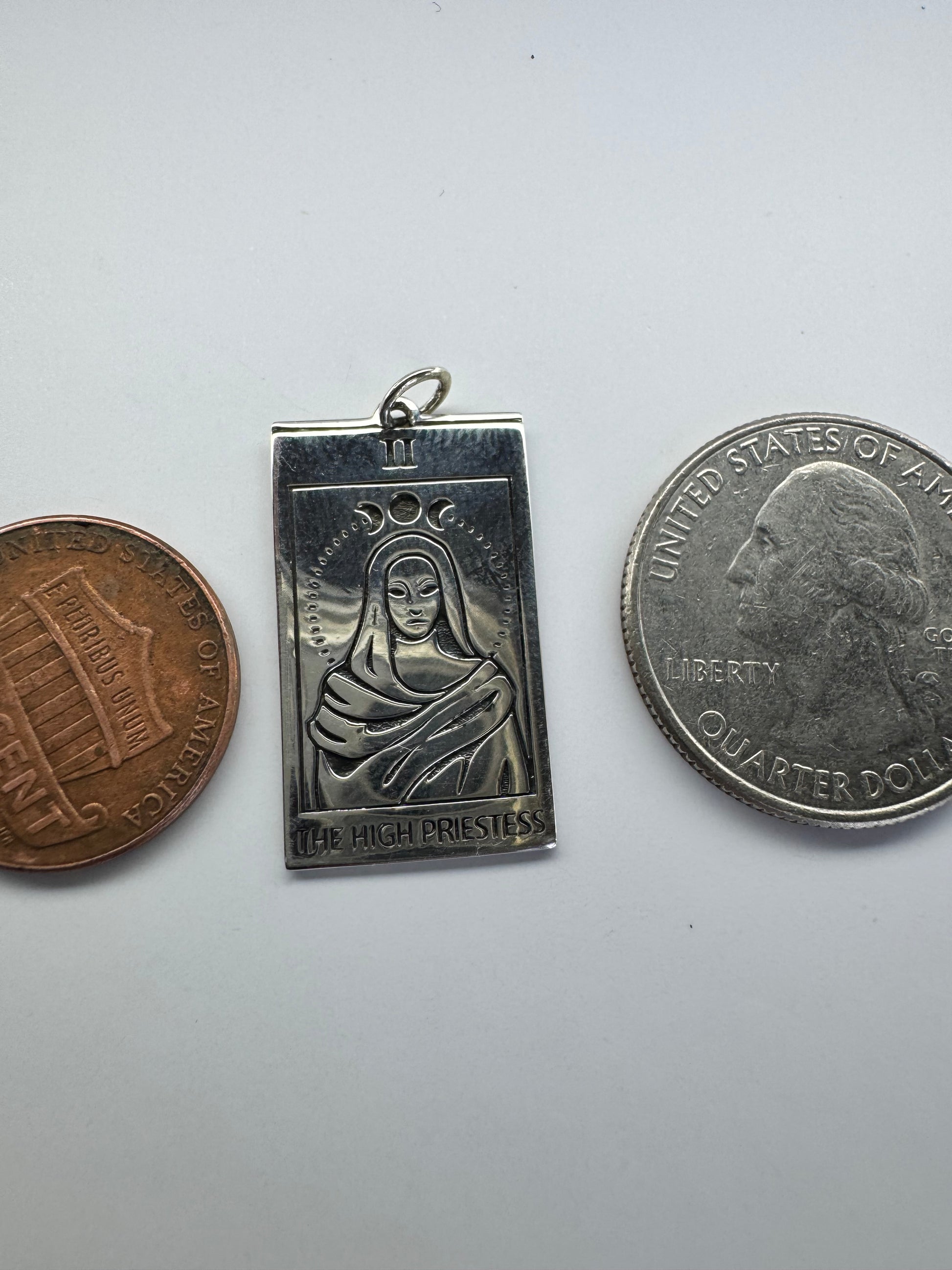 Sterling Silver High Priestess Tarot Charm