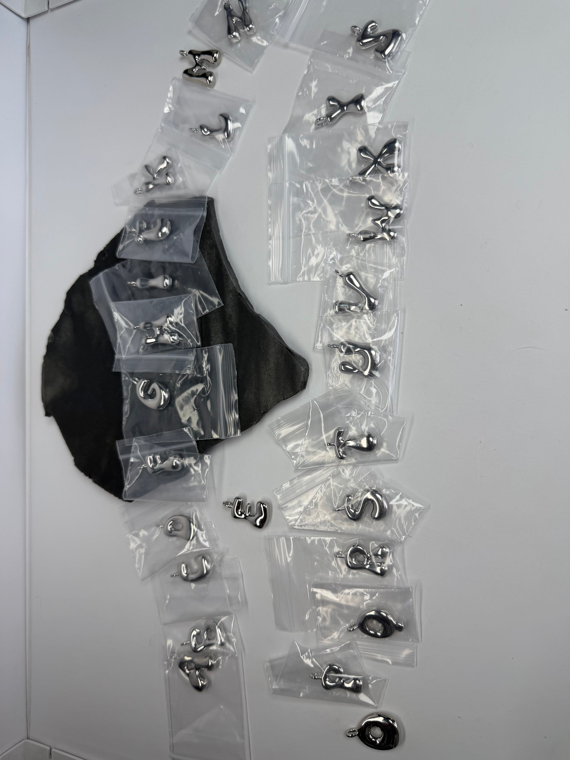 Silver Alphabet Charms