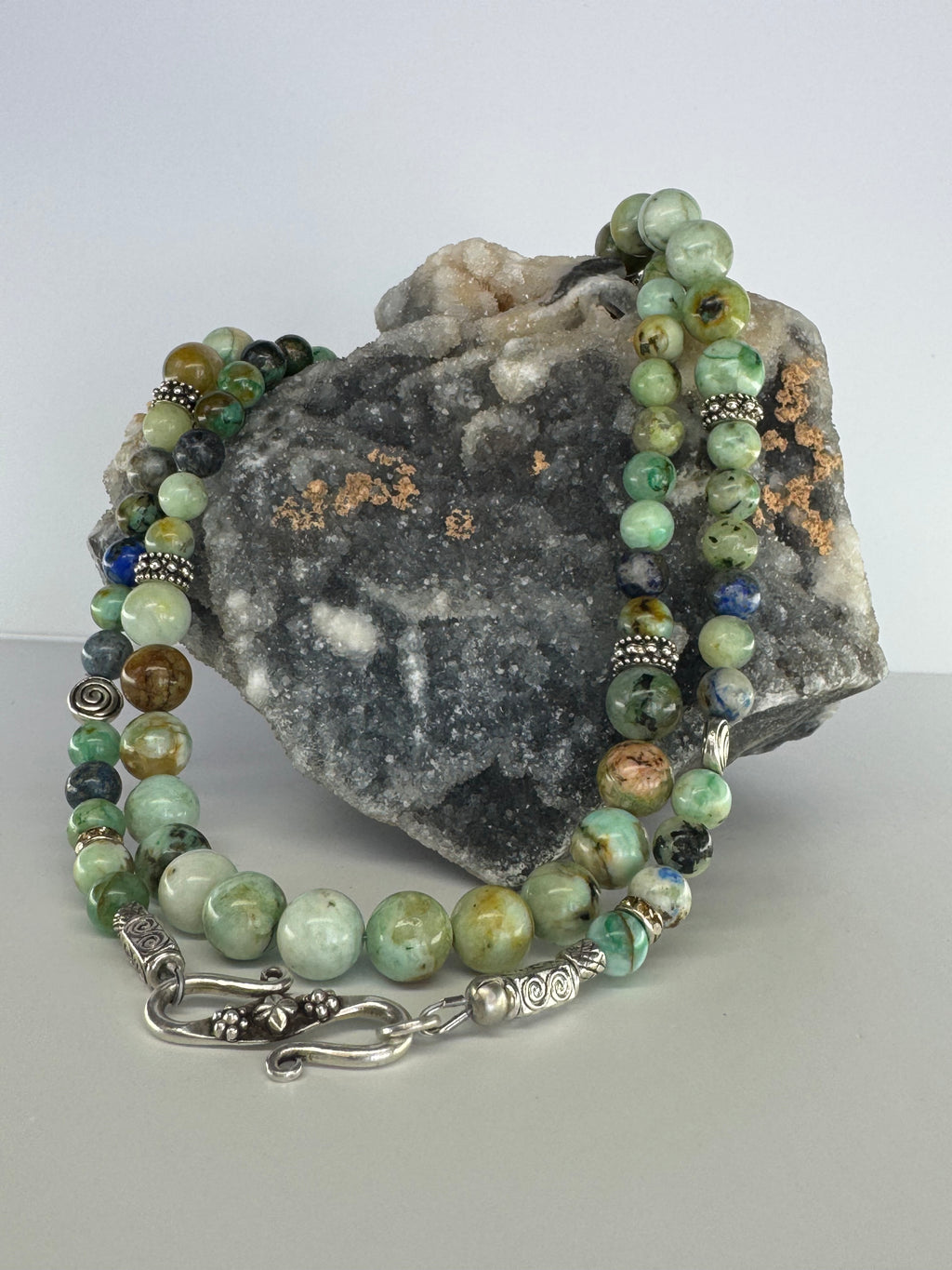 Mongolian Turquoise Necklace & FREE Matching Bracelet