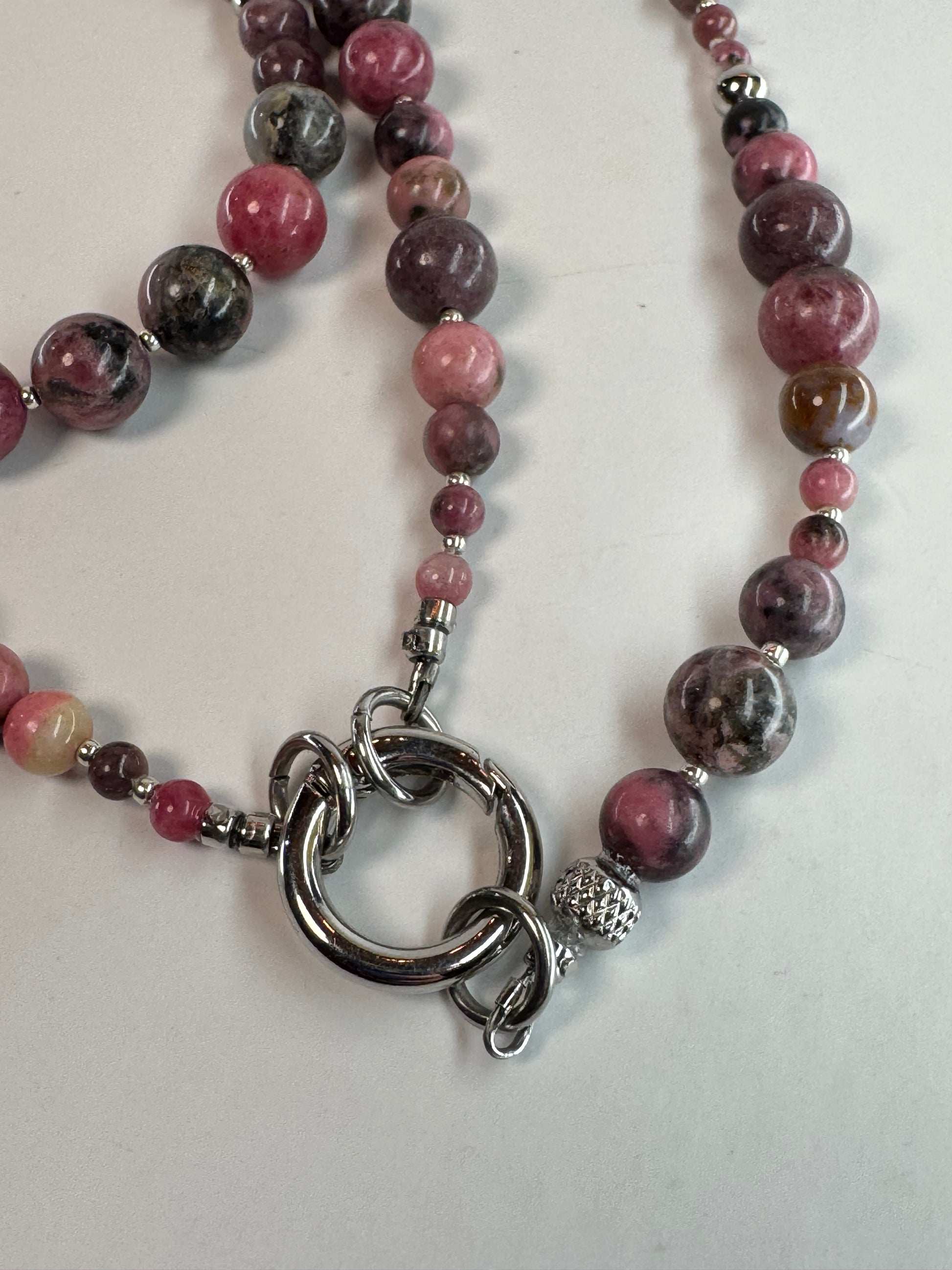 Rhodonite with Matrix Wrap Necklace