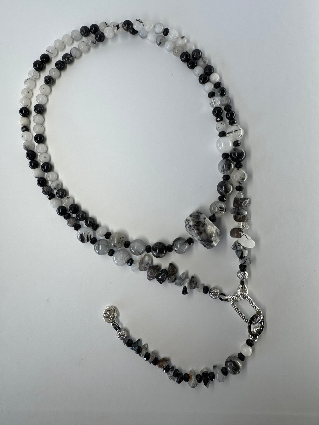 Tourmalinated Quartz, Black Tourmaline & Dendritic Agate